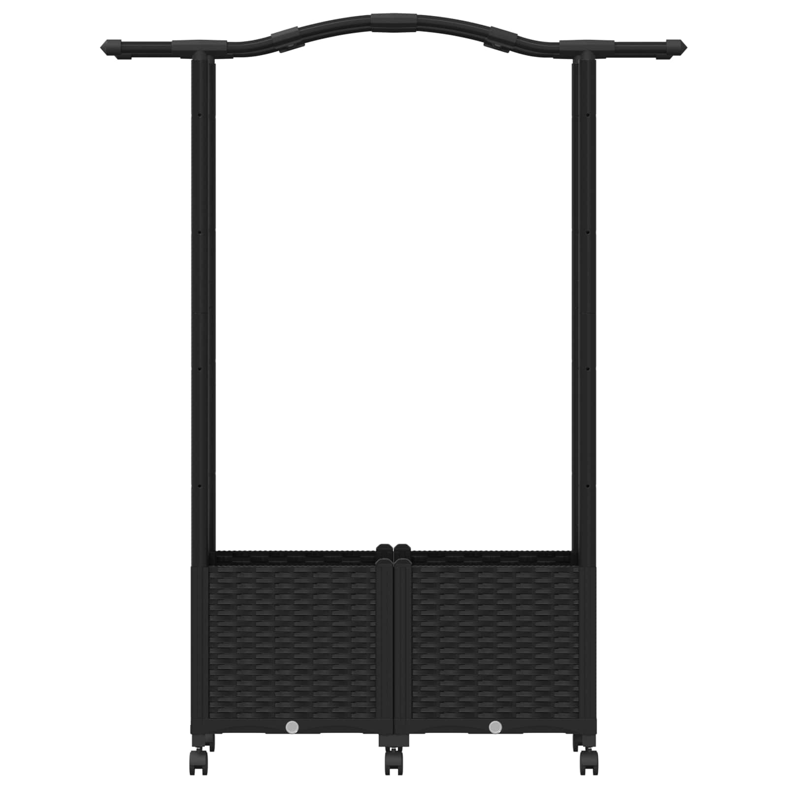 Povišeni krevet s mrežom i krovom Crna 125 x 40 x 144 cm PP