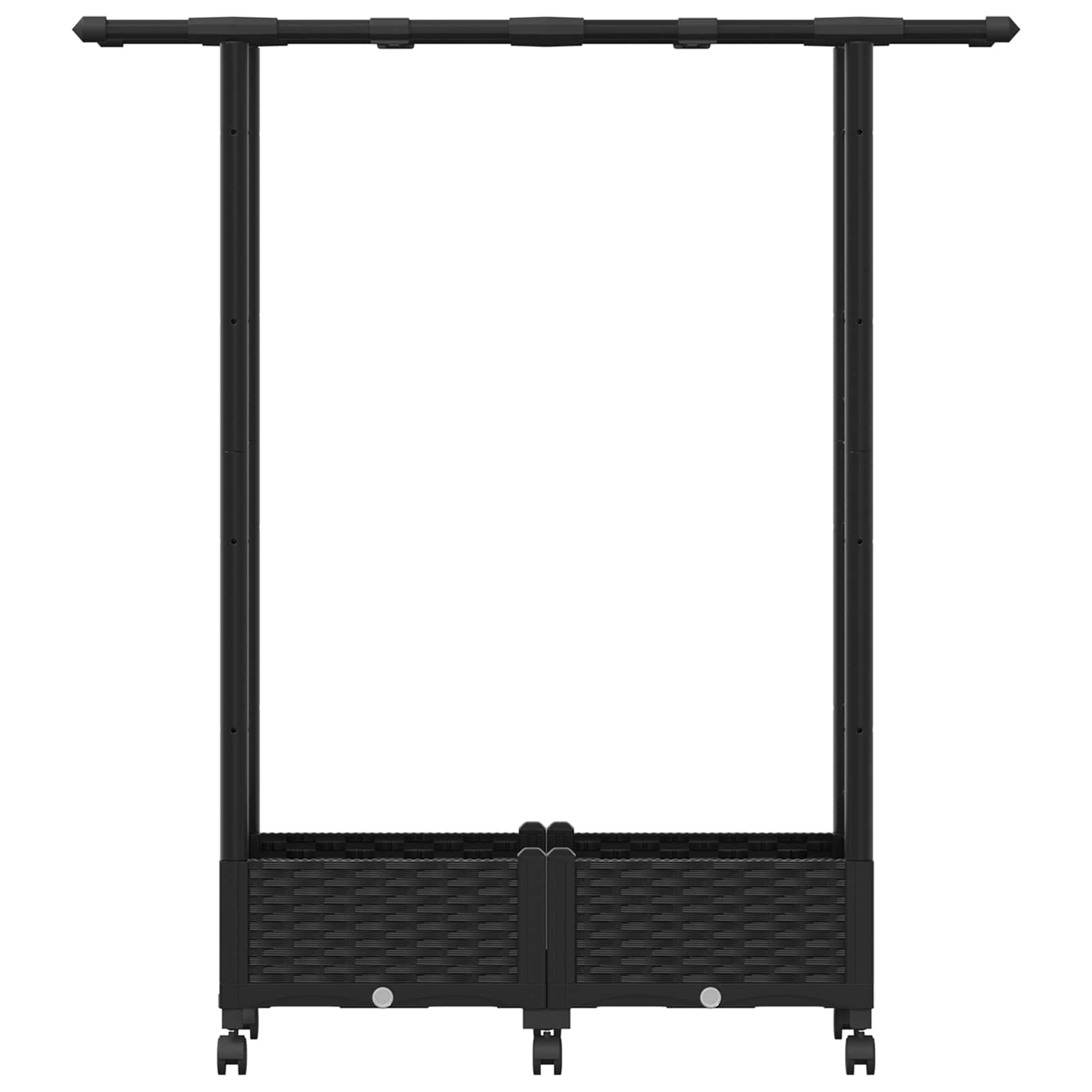 Povišeni krevet s mrežom i krovom Crna 122,5 x 40 x 127 cm PP