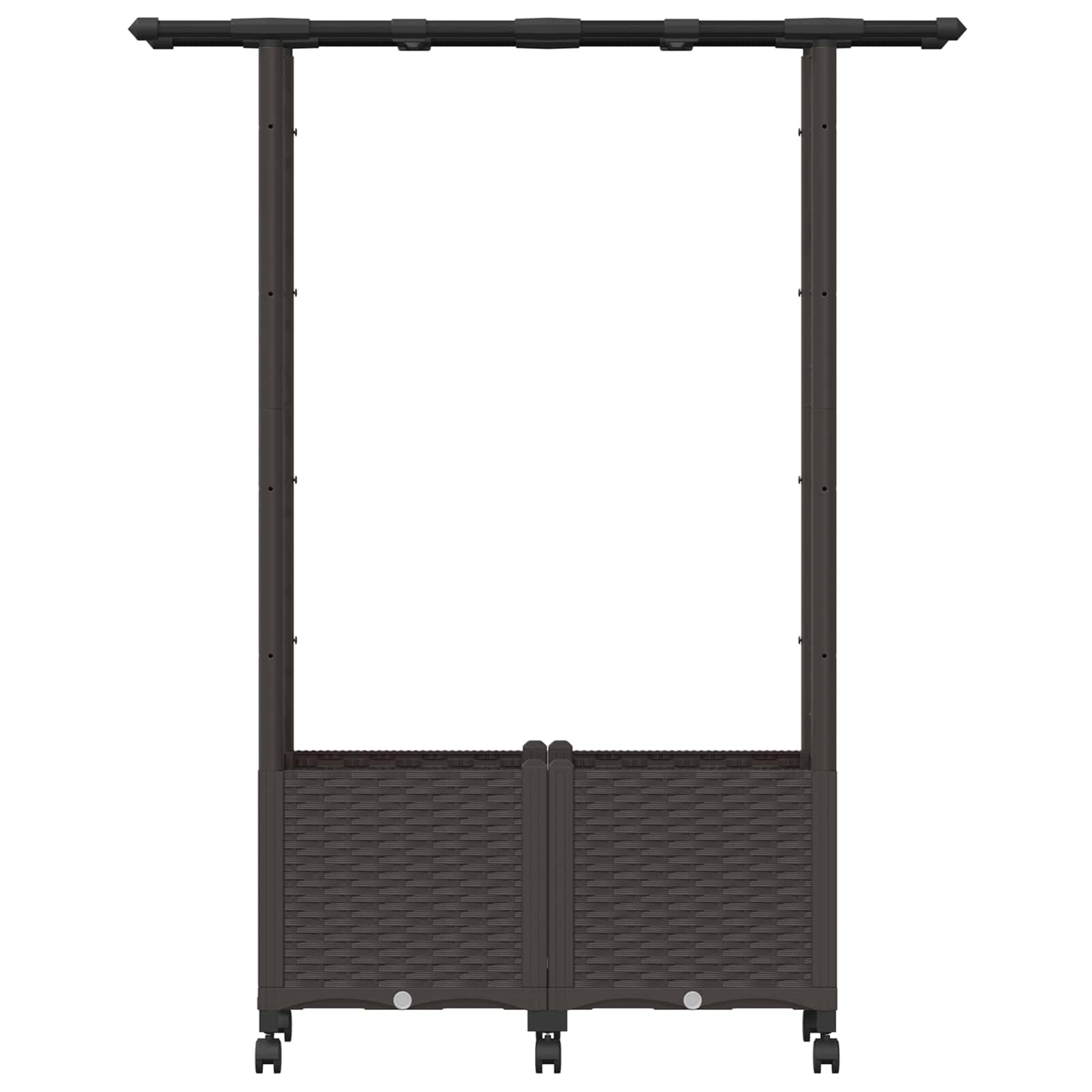 Povišeni krevet s mrežom i krovom Smeđa 124,5 x 40 x 142 cm PP