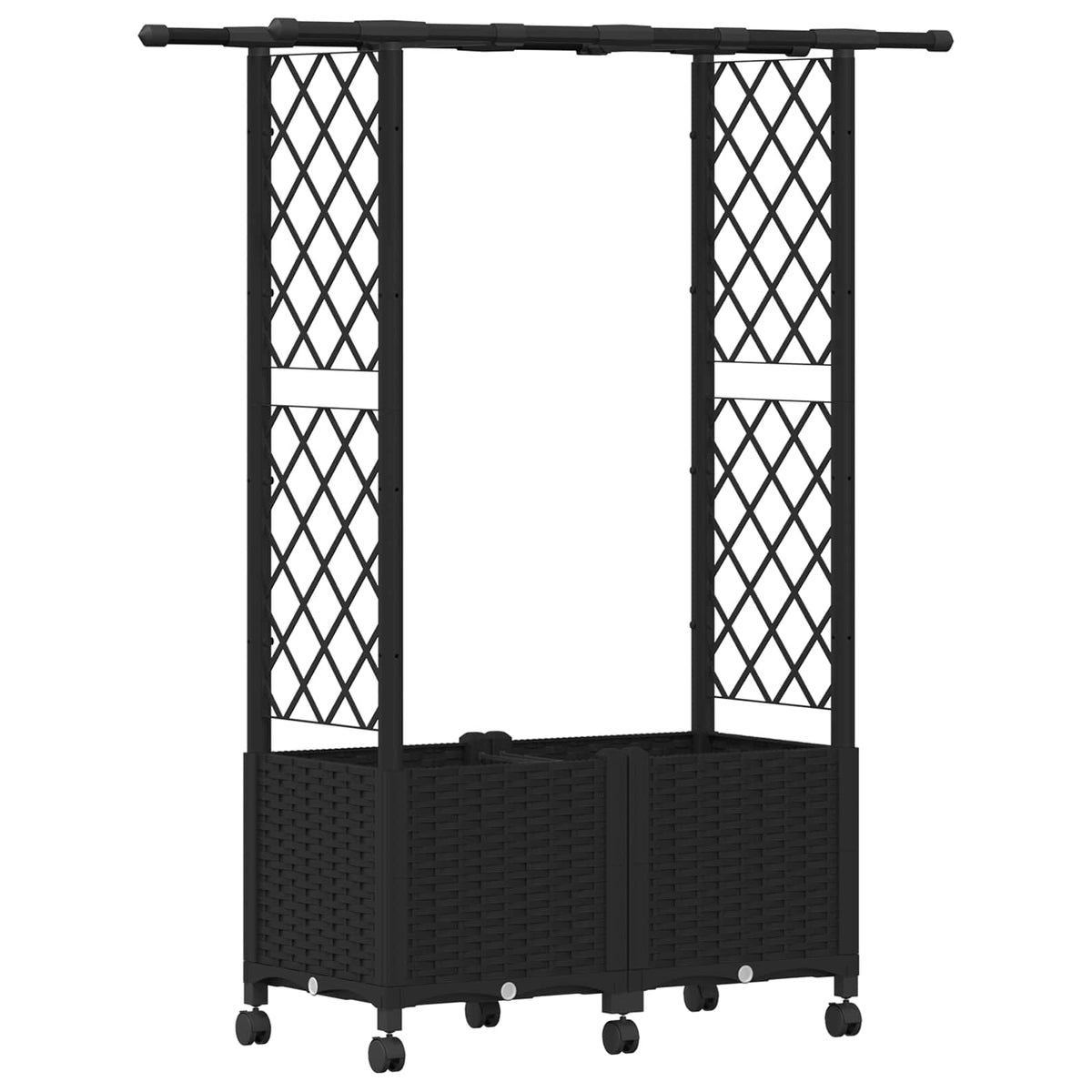 Povišeni krevet s mrežom i krovom Crna 124,5 x 40 x 142 cm PP