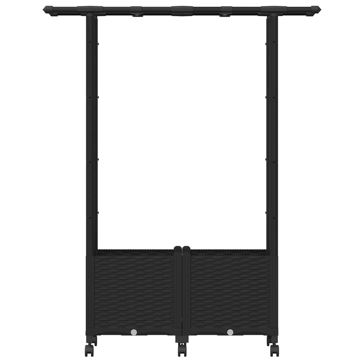 Povišeni krevet s mrežom i krovom Crna 124,5 x 40 x 142 cm PP