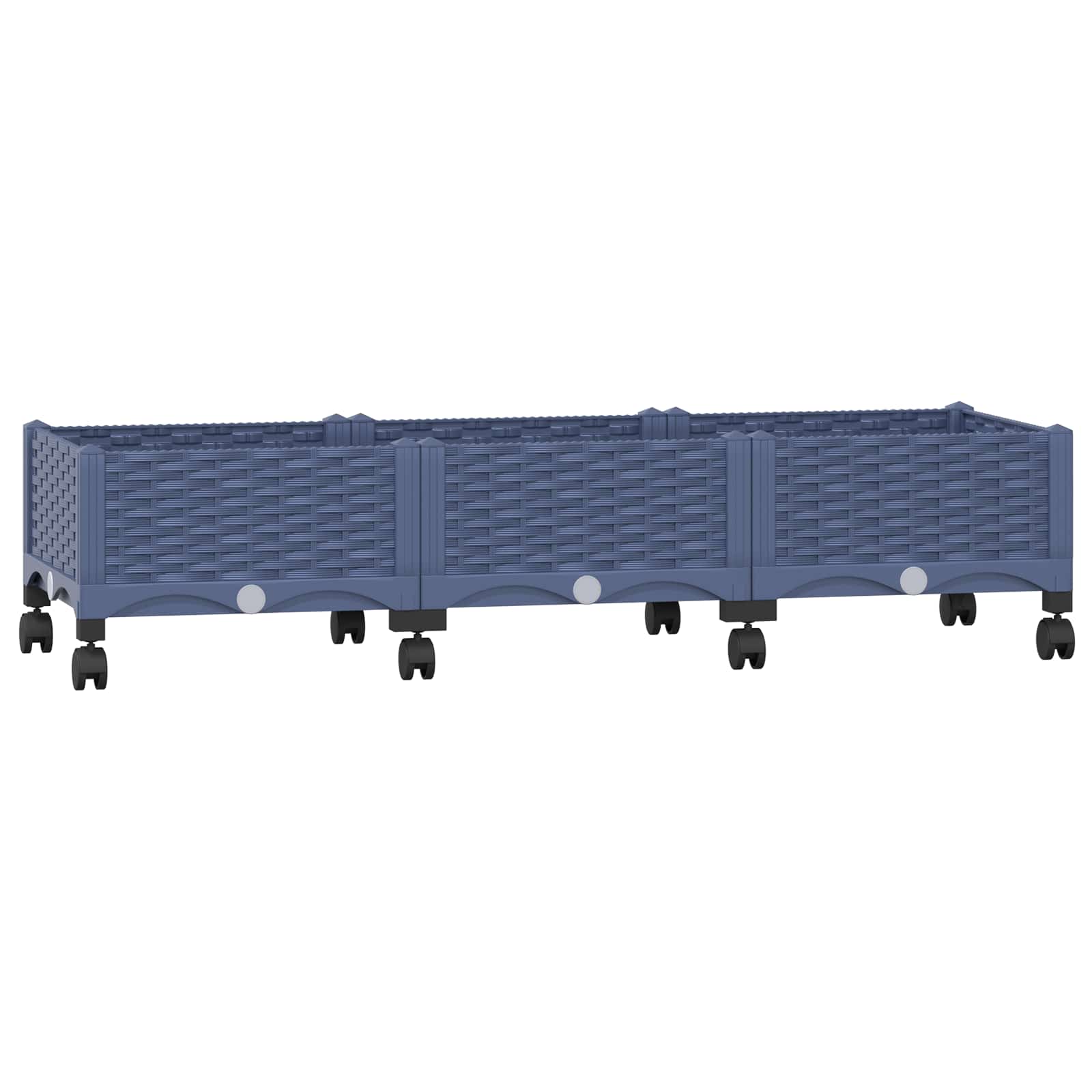 Vrtni saksija s kotačima Plavo Sivo 120 x 40 x 33 cm PP