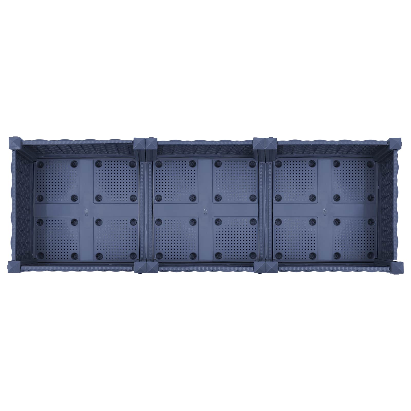 Vrtni saksija s kotačima Plavo Sivo 120 x 40 x 33 cm PP