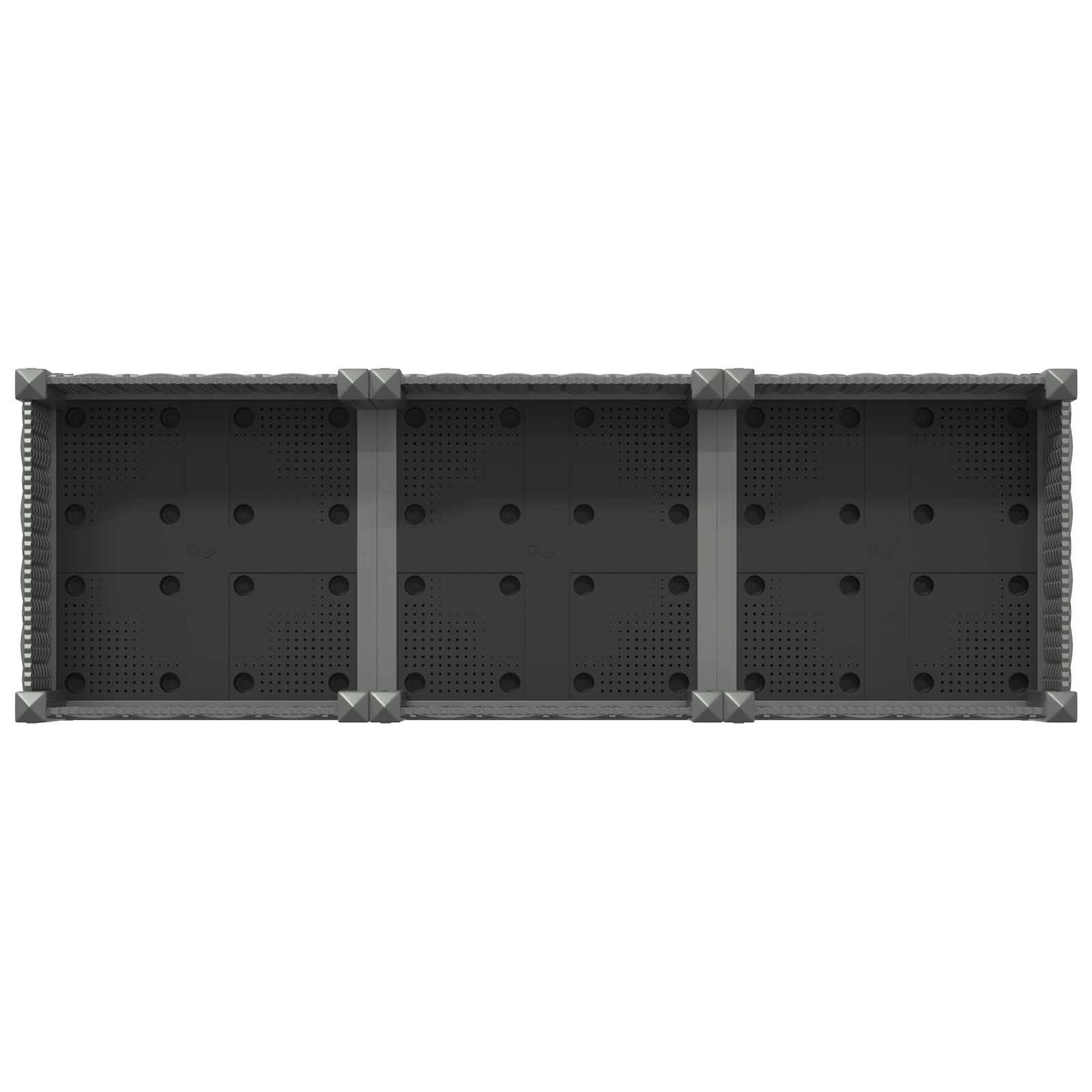 Vrtni saksija s kotačima Svjetlosiva 120 x 40 x 33 cm PP