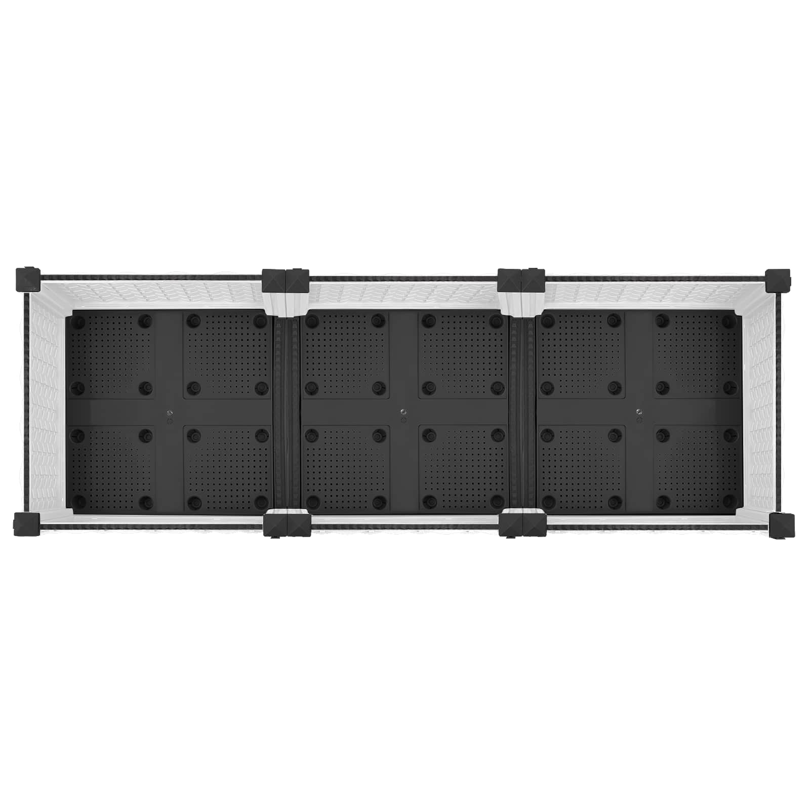 Vrtni saksija s kotačima Bijela 120 x 40 x 33 cm PP