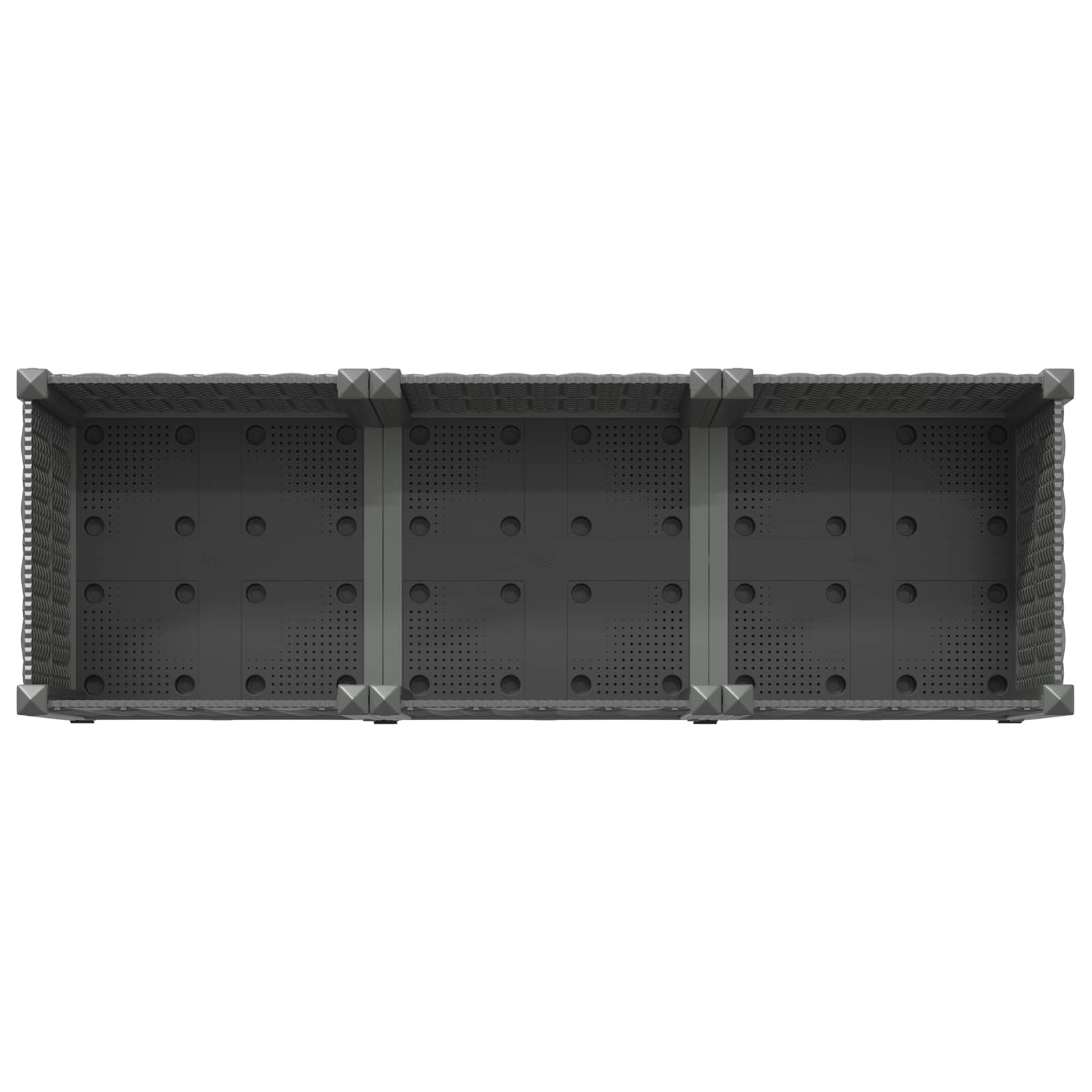 Vrtni saksija s kotačima Svjetlosiva 120 x 40 x 48 cm PP