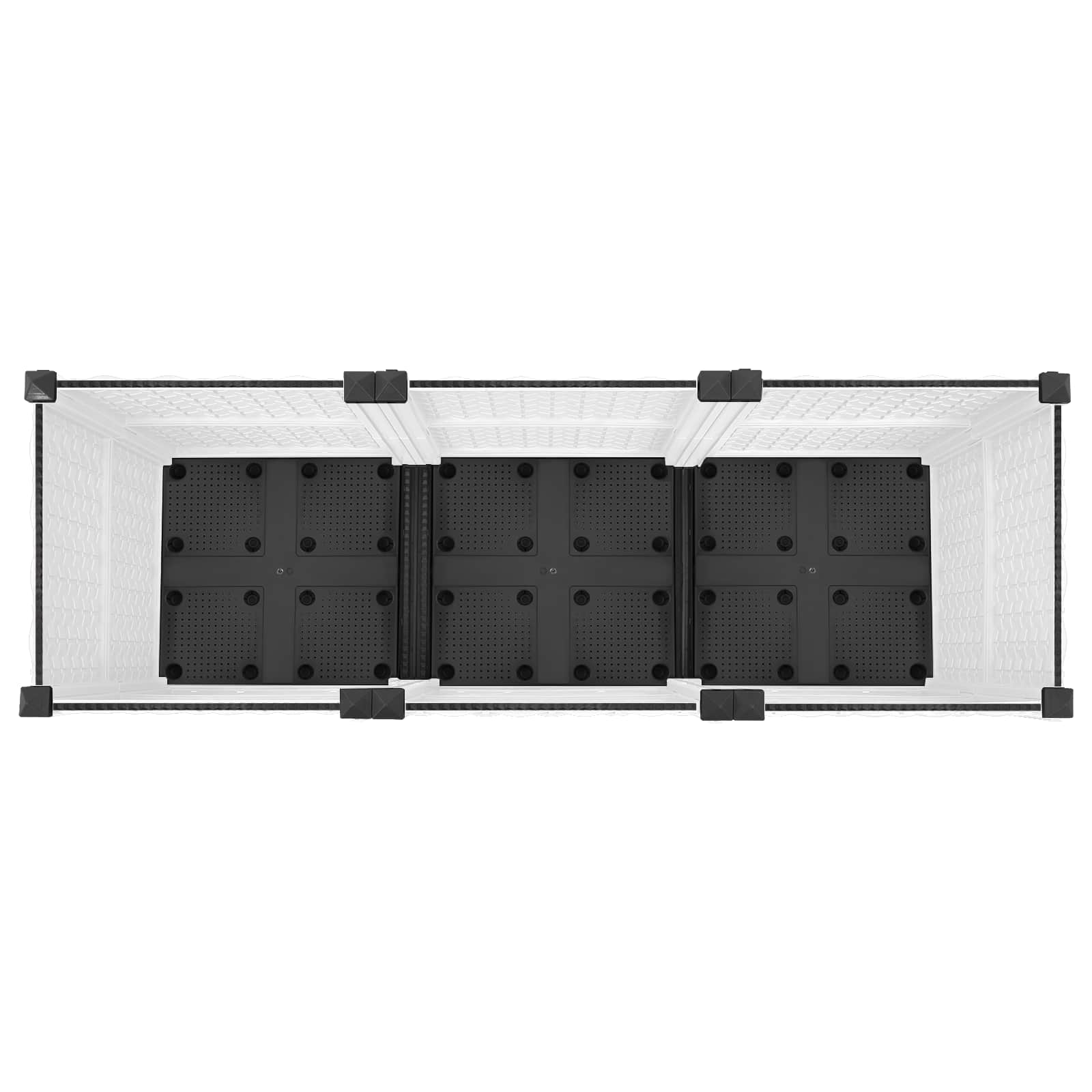 Vrtni saksija s kotačima Bijela 120 x 40 x 48 cm PP