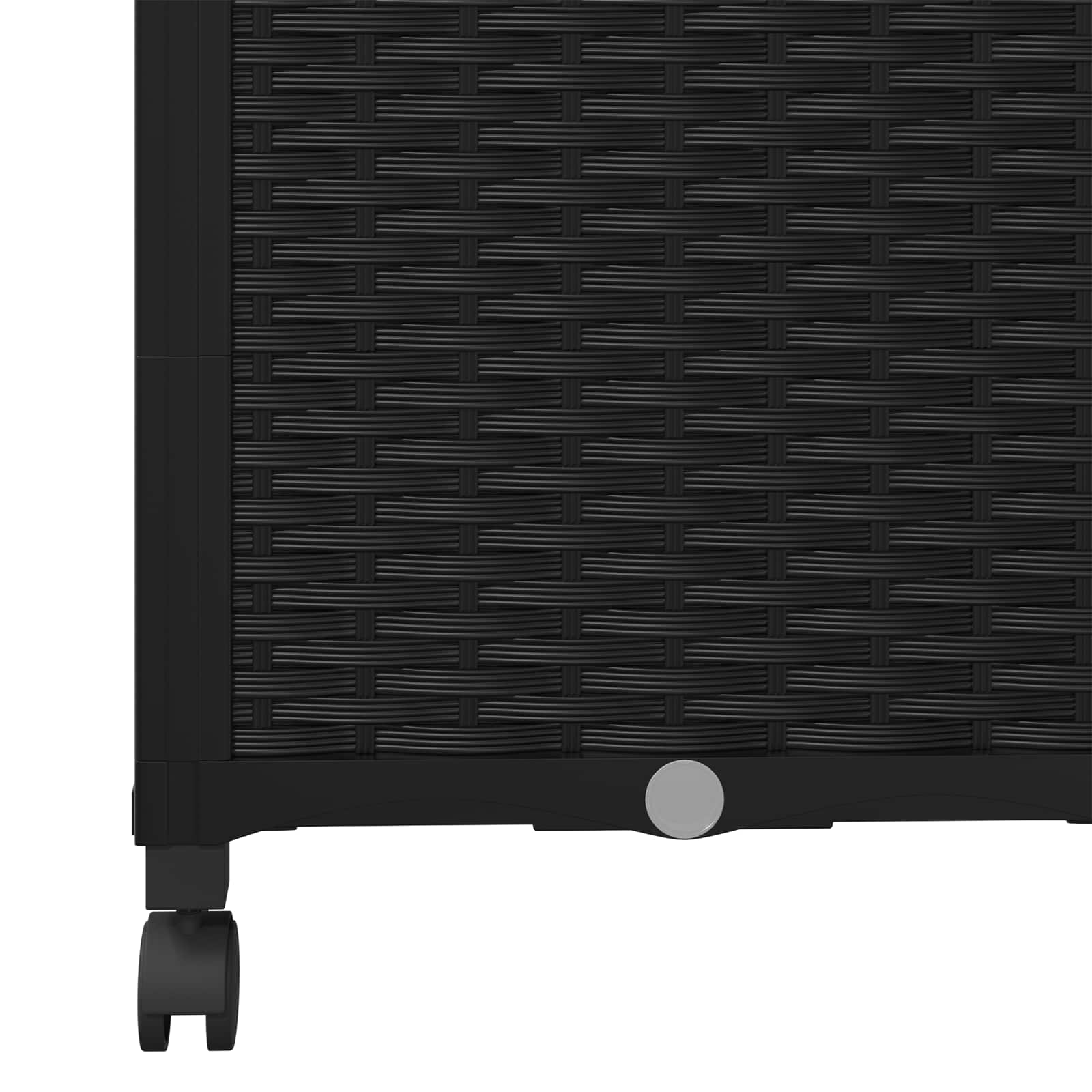 Vrtni saksija s rešetkom i kotačima Crna 120 x 40 x 146 cm PP