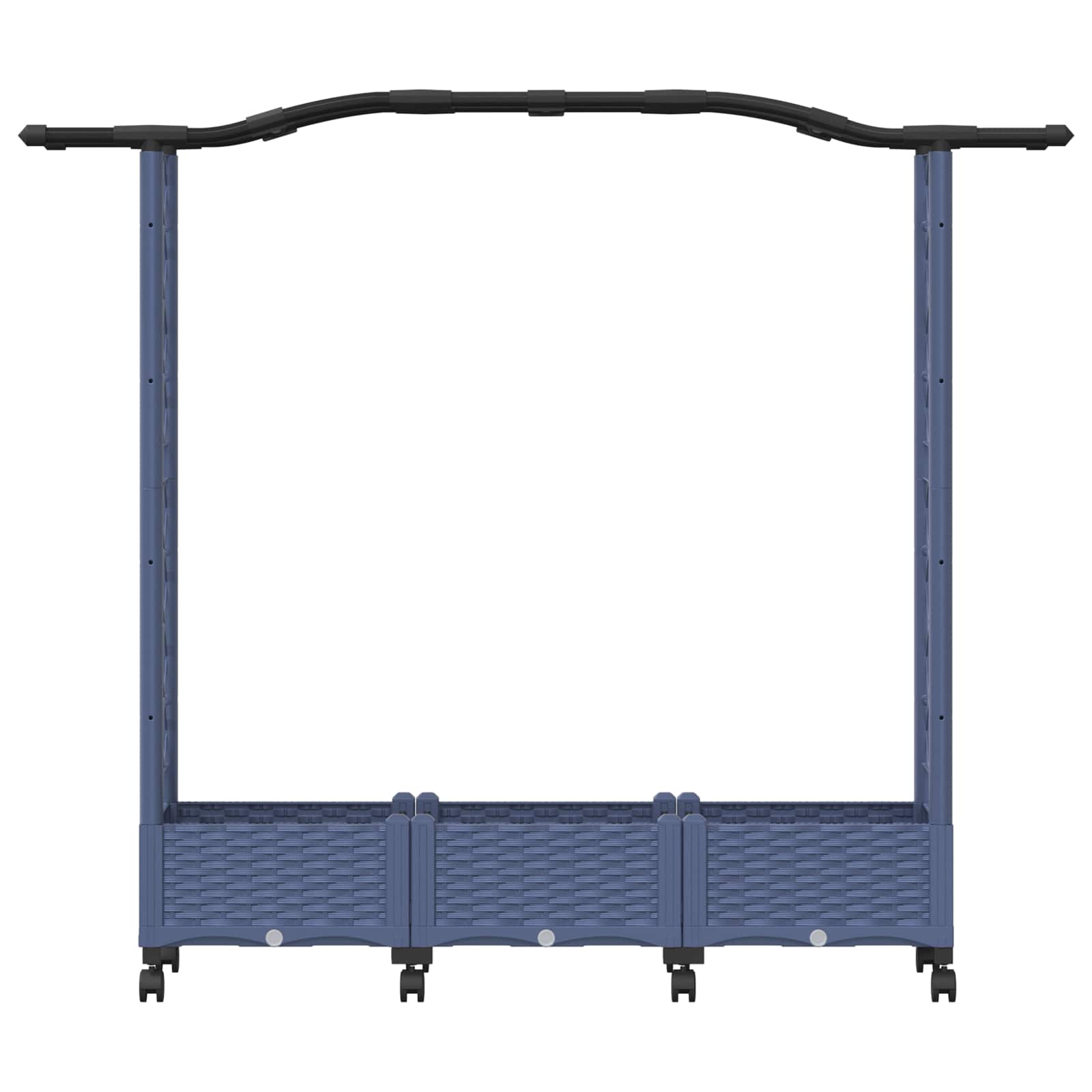 Povišeni krevet s mrežom i krovom Siva 169 x 40 x 129 cm PP