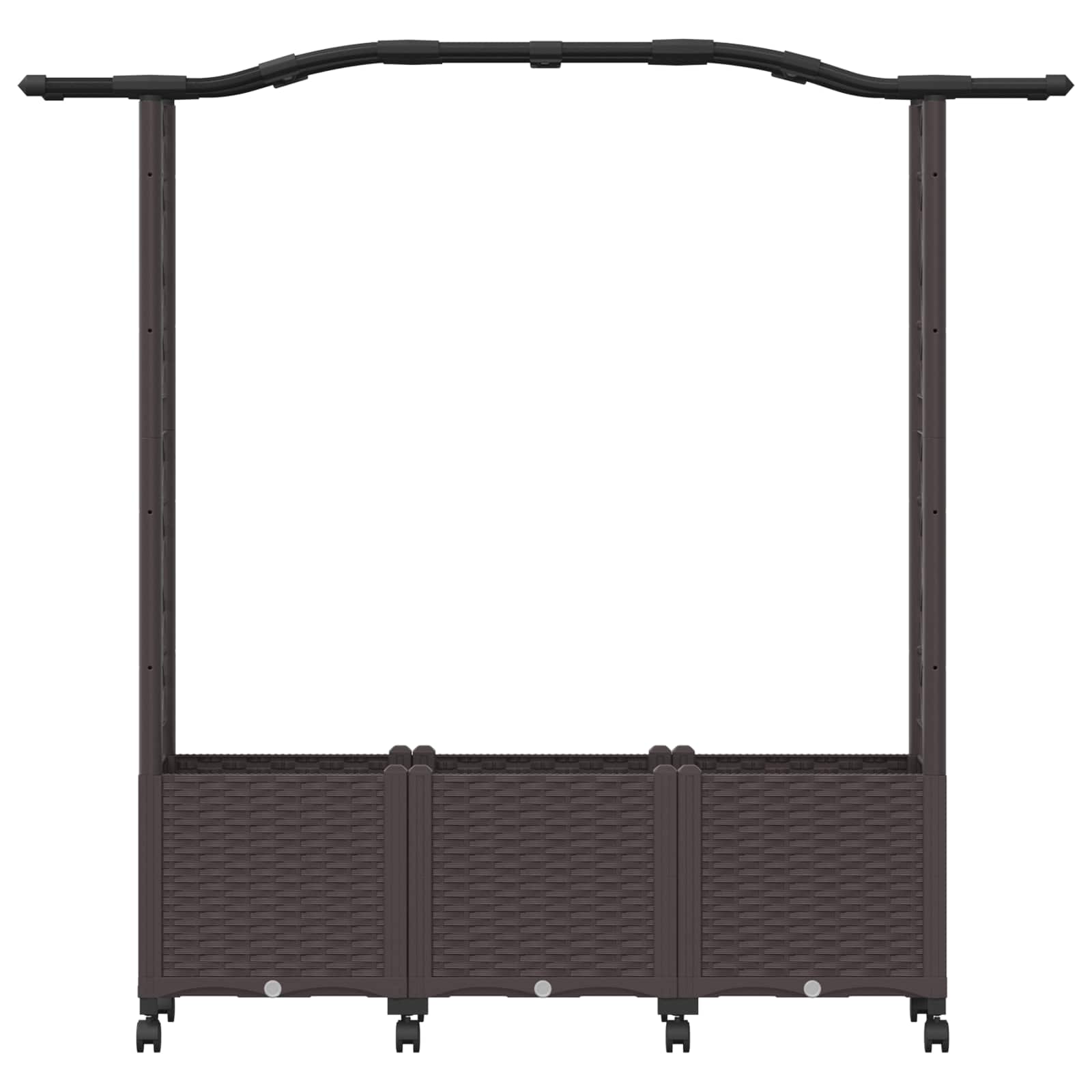 Povišeni krevet s mrežom i krovom Smeđa 164 x 40 x 144 cm PP