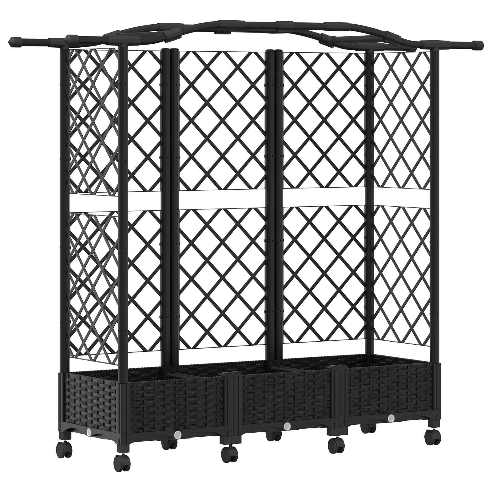 Povišeni krevet s mrežom i krovom Crna 163 x 40 x 129 cm PP