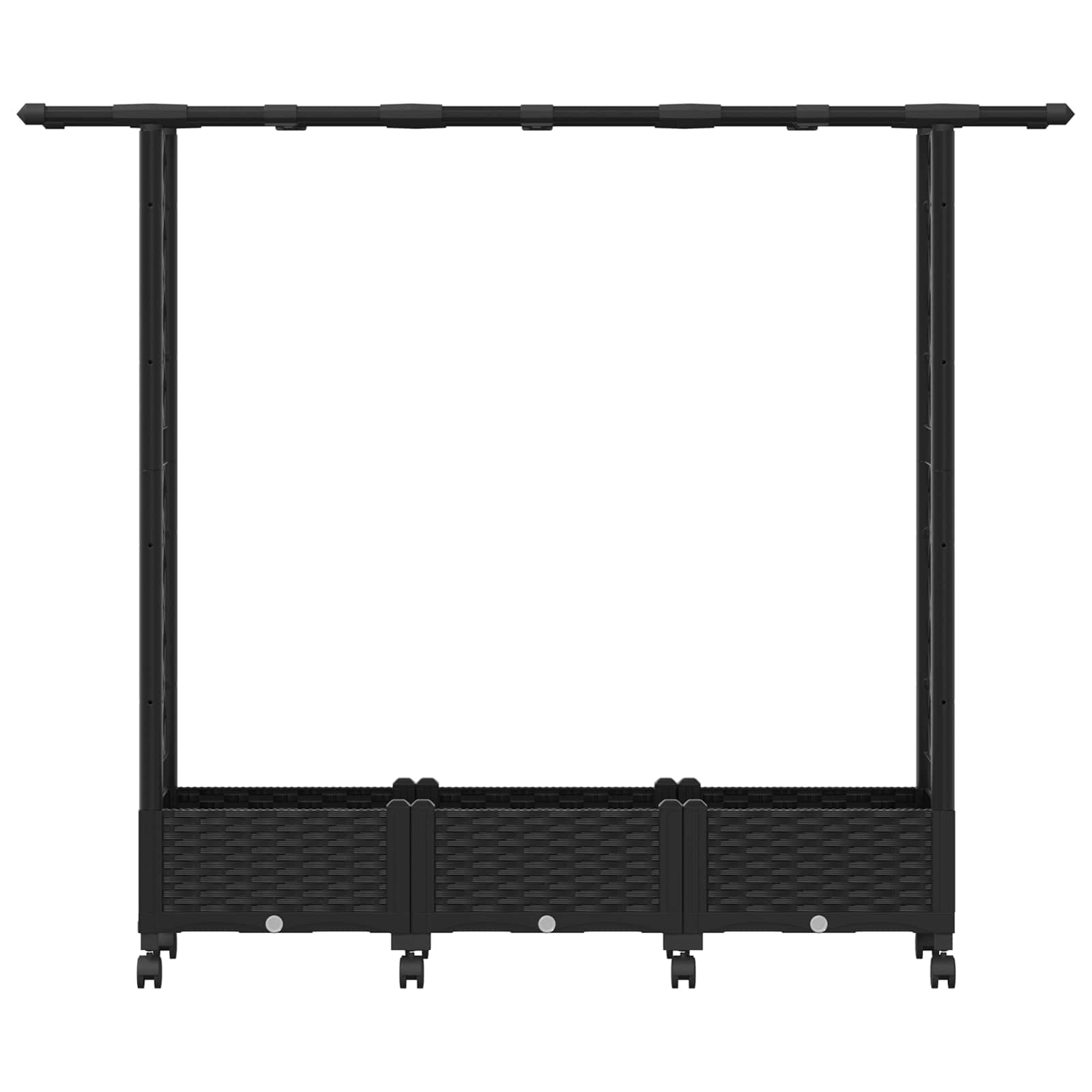 Povišeni krevet s mrežom i krovom Crna 164 x 40 x 127 cm PP