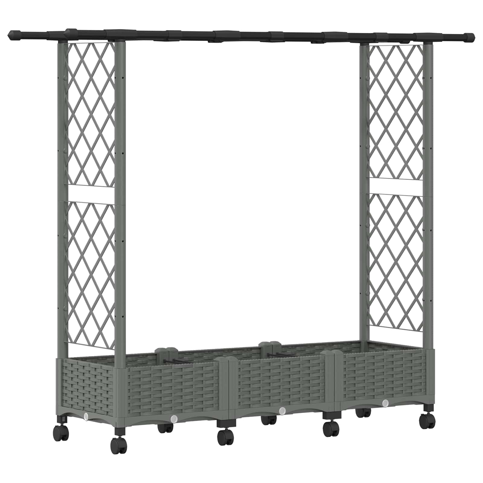 Povišeni krevet s mrežom i krovom Svjetlosiva 164 x 40 x 127 cm