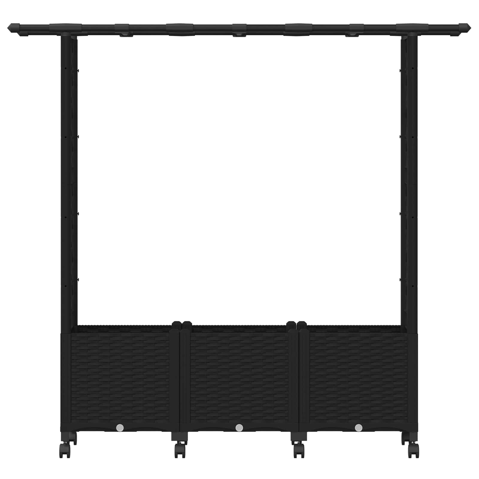 Povišeni krevet s mrežom i krovom Crna 162,5 x 40 x 142 cm PP