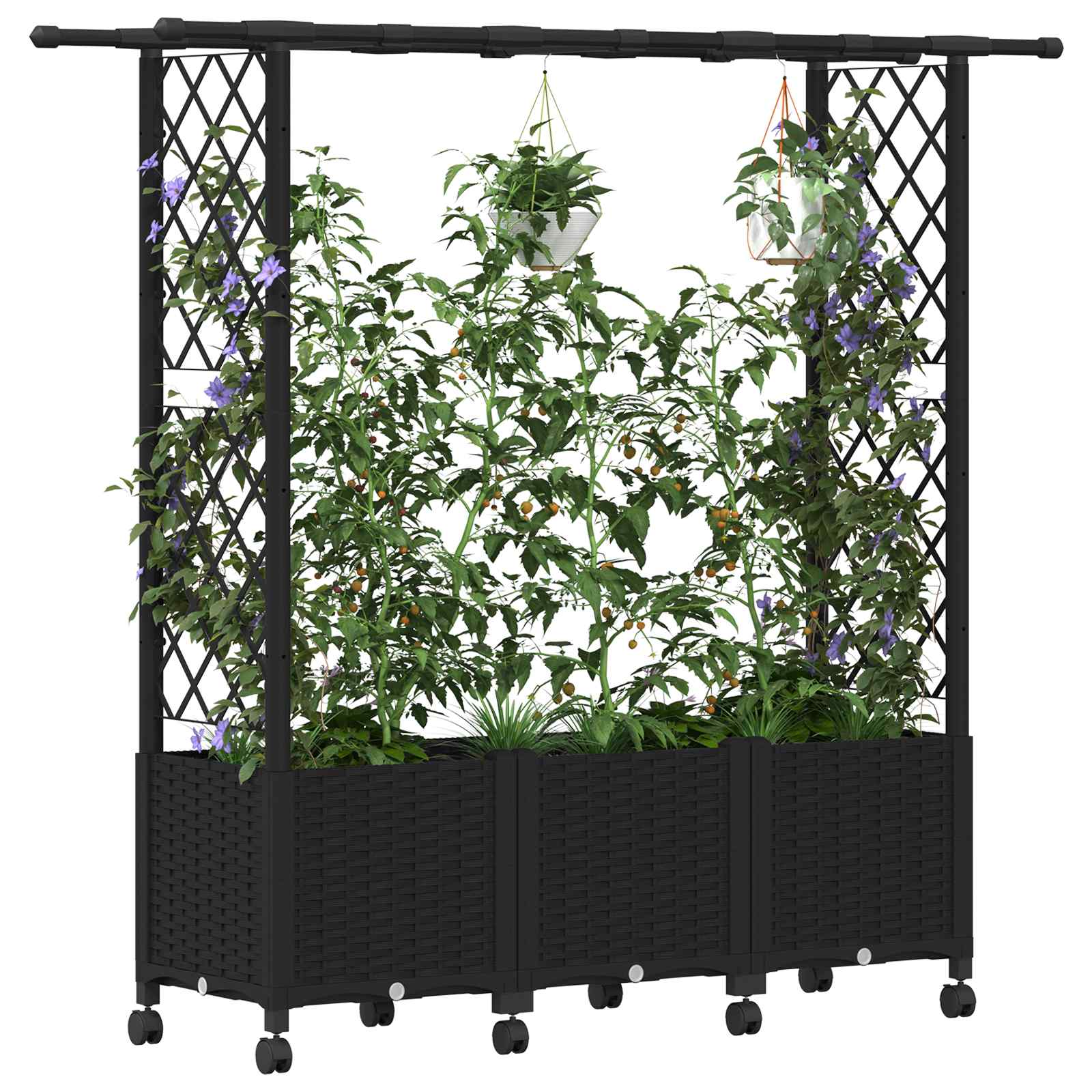 Povišeni krevet s mrežom i krovom Crna 162,5 x 40 x 142 cm PP