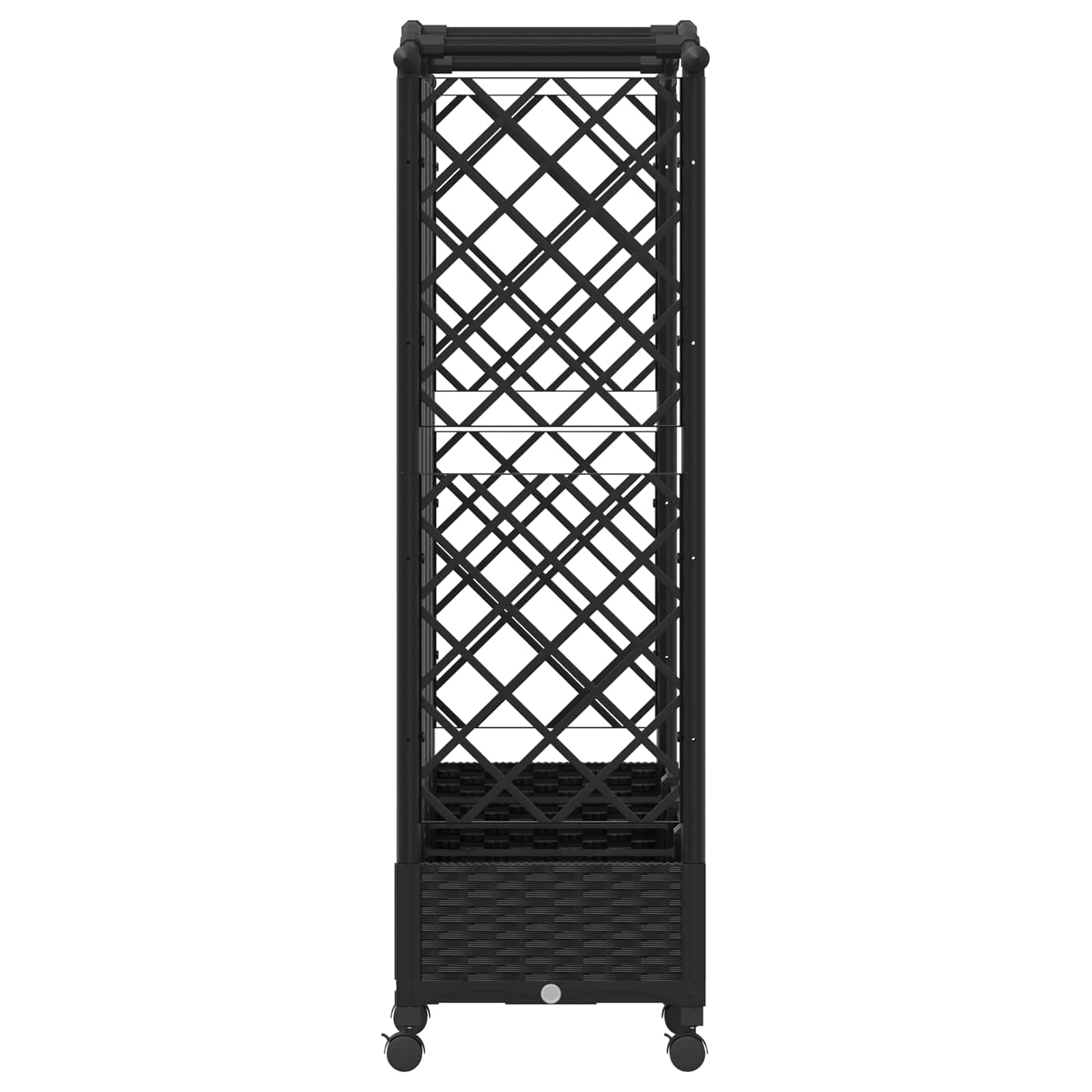 Povišeni krevet s mrežom i krovom Crna 203,5 x 40 x 129 cm PP