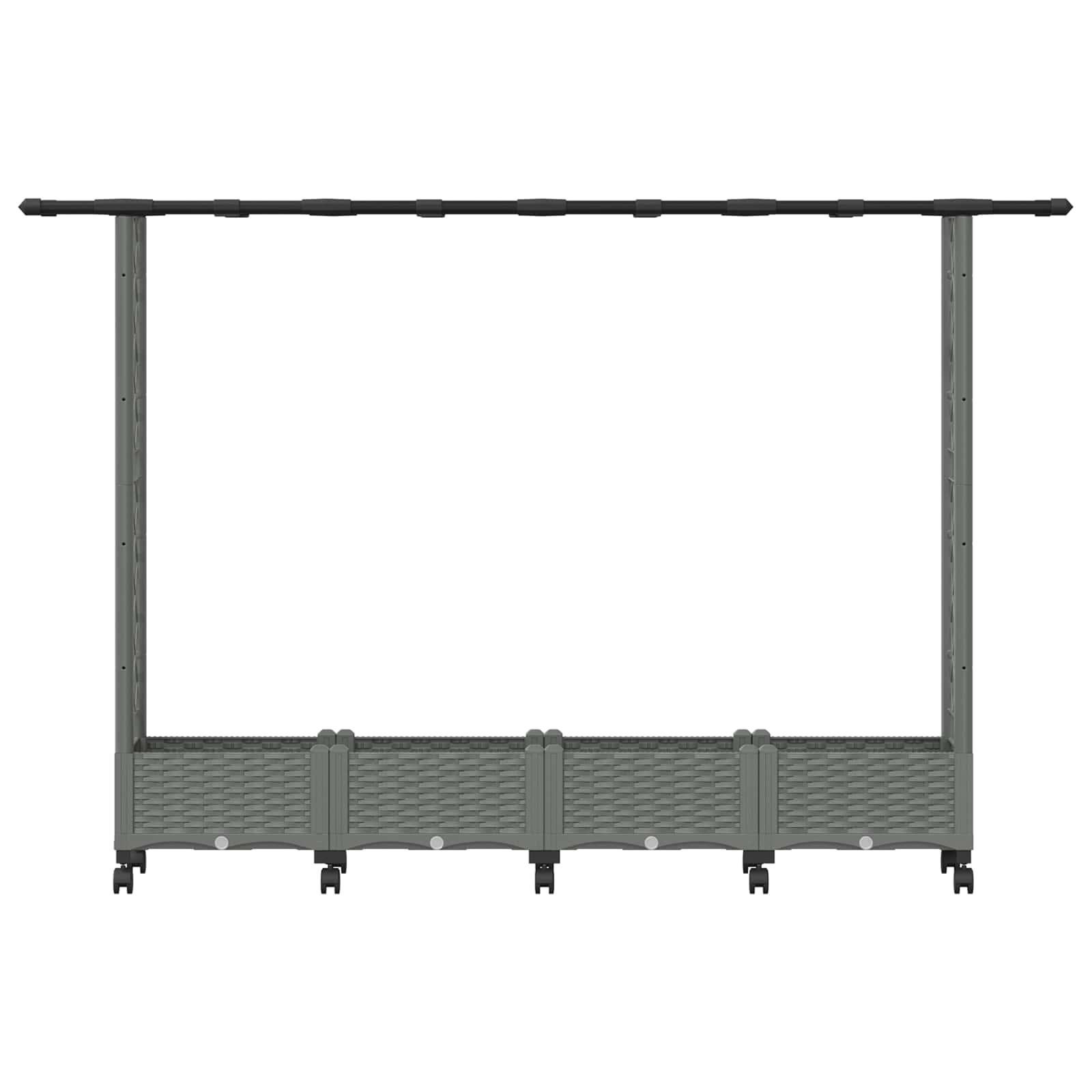 Povišeni krevet s mrežom i krovom Svjetlosiva 203 x 40 x 127 cm