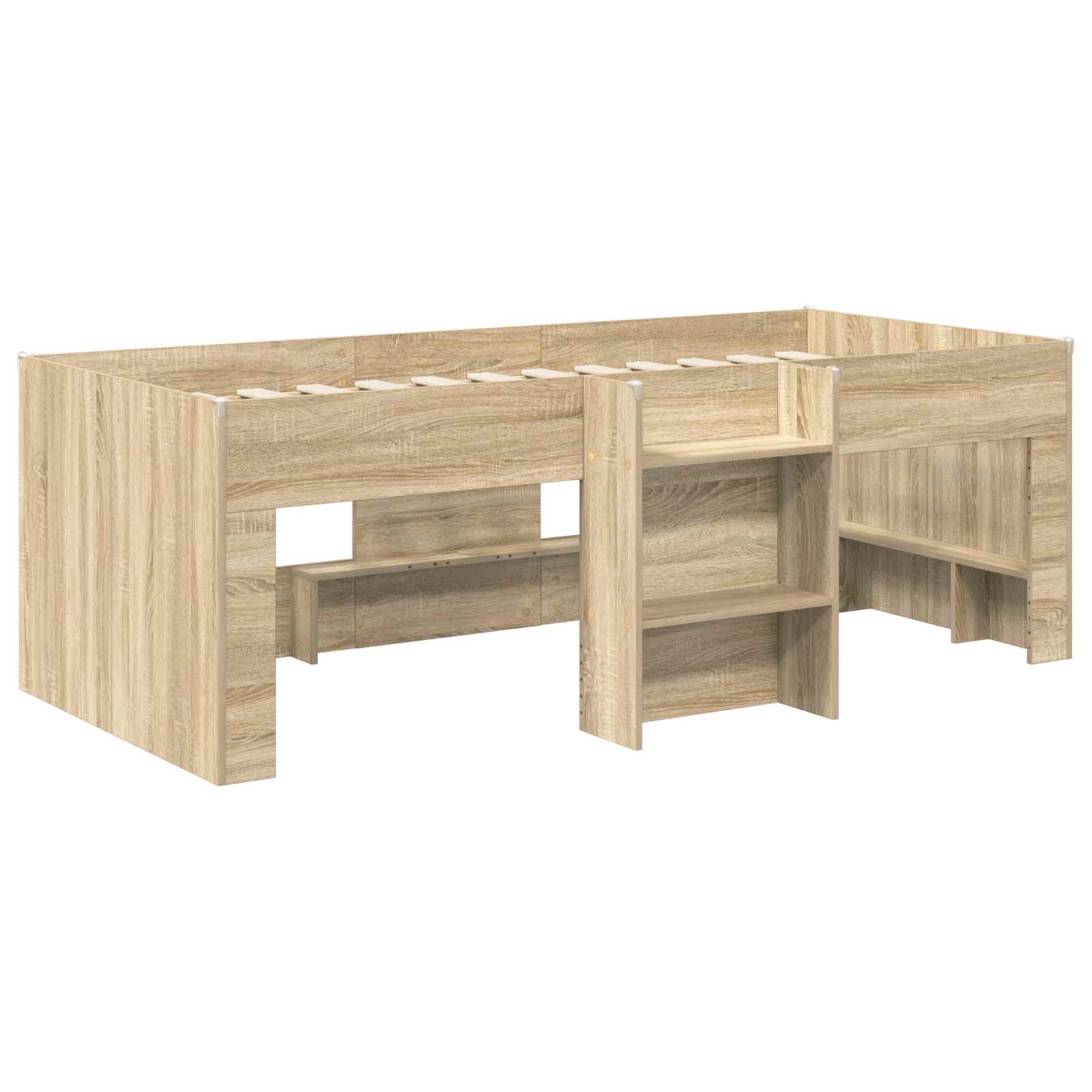 Kreveta za visoko spavanje djece 2 pcs Hrast sonoma 90 x 200 cm
