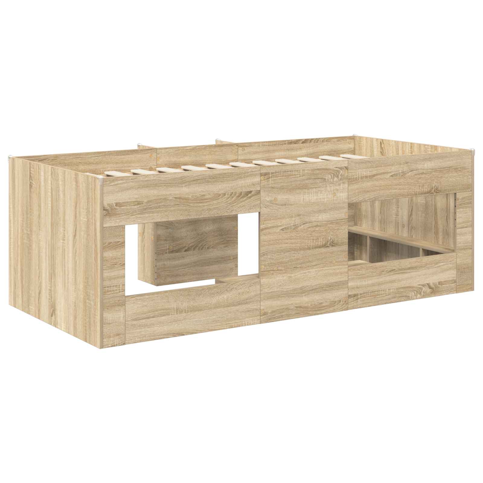 Kreveta za visoko spavanje djece 2 pcs Hrast sonoma 90 x 200 cm