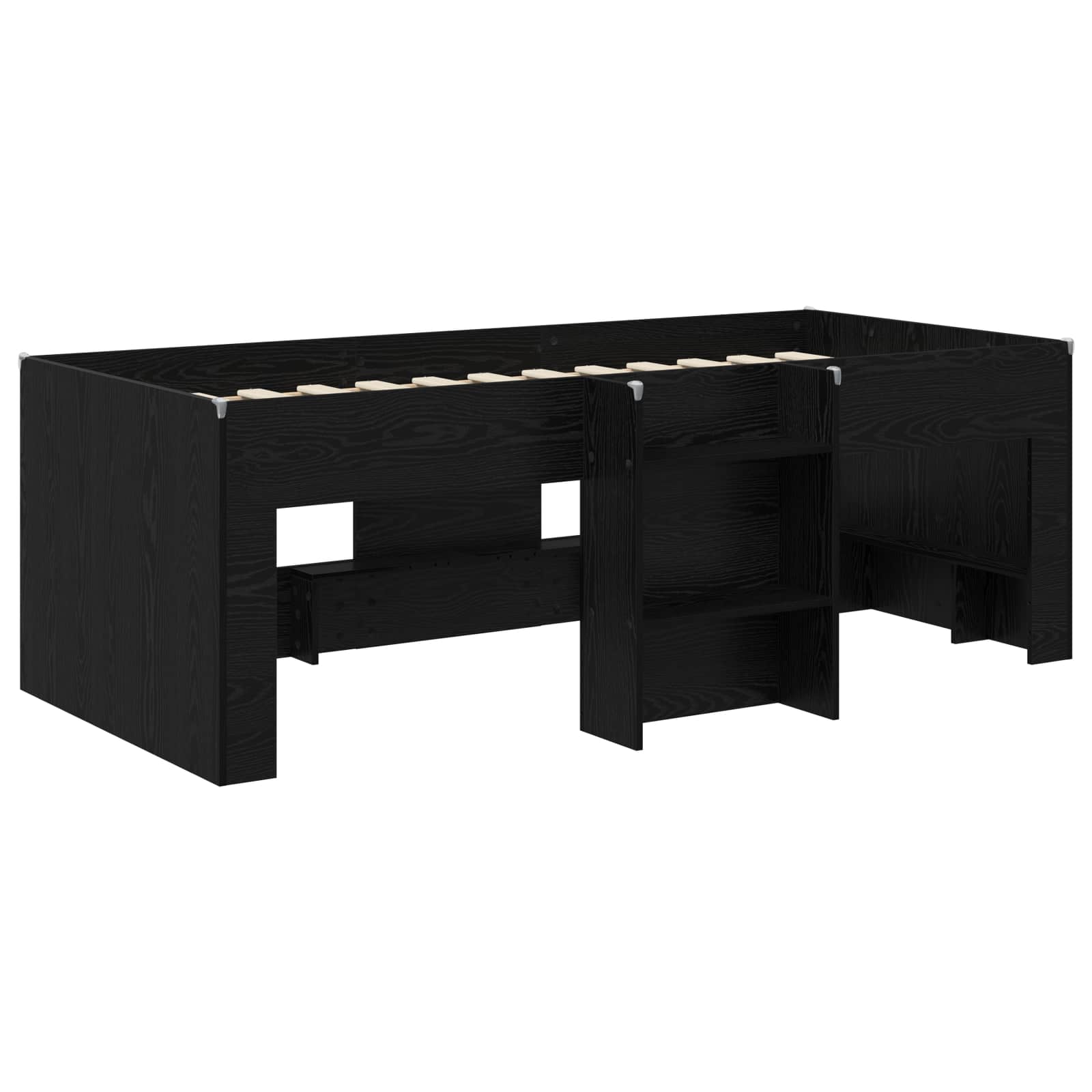 Kreveta za visoko spavanje djece 2 pcs Crni hrast 98.5 x 200 cm