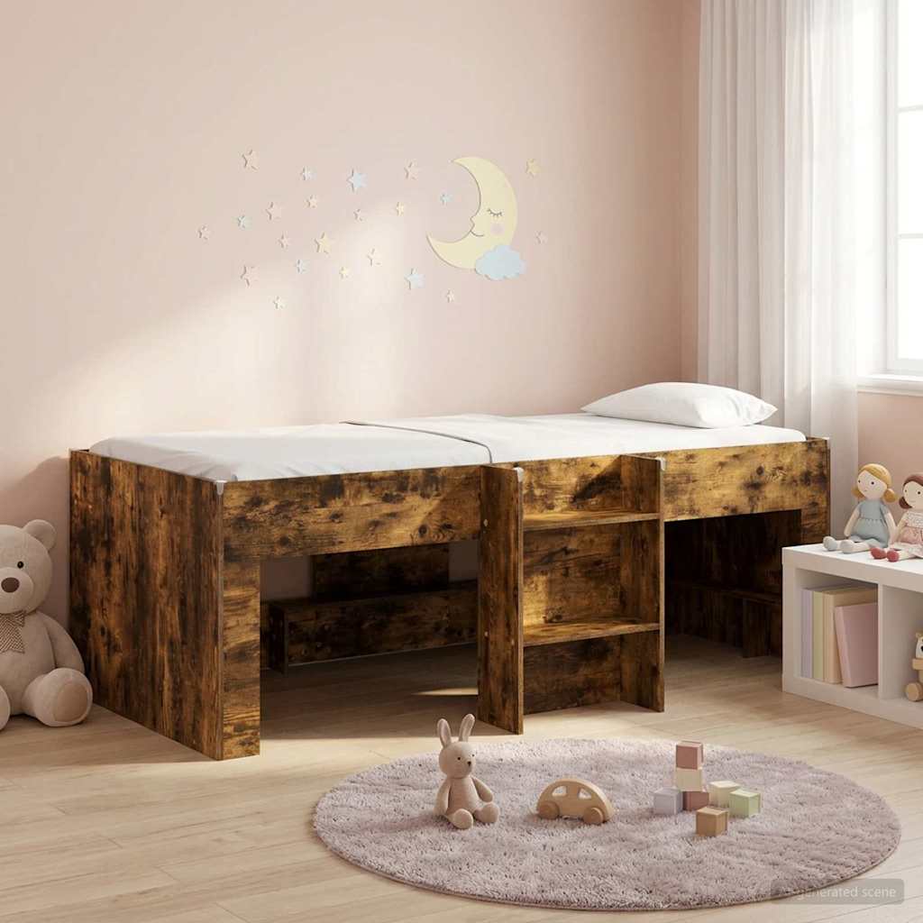 Kreveta za visoko spavanje djece Dimljeni hrast 100 x 200 cm