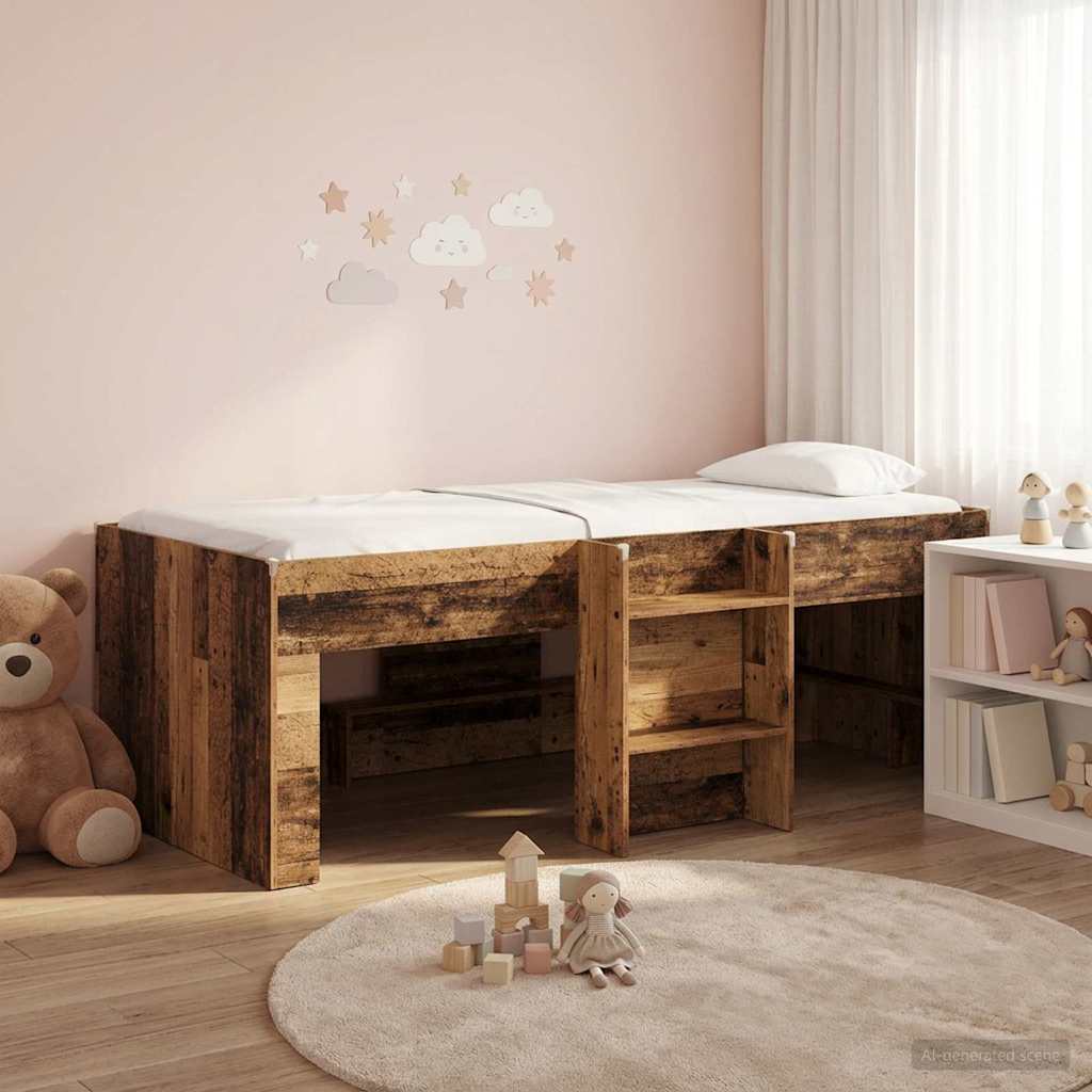 Kreveta za visoko spavanje djece Staro drvo 75 x 190 cm
