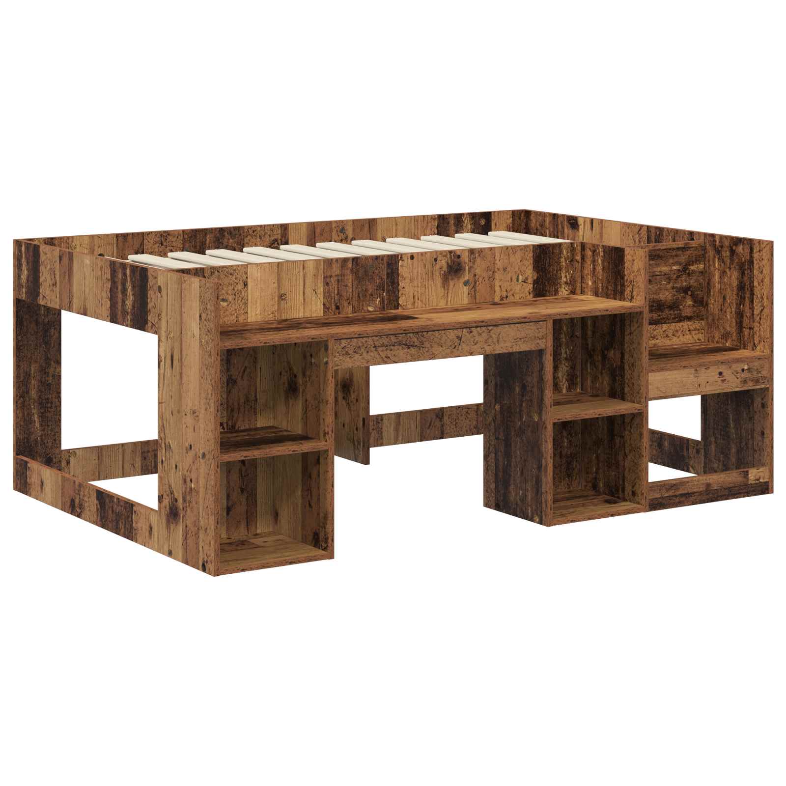 Krevet za djecu s ladicama Staro drvo 80 x 160 cm