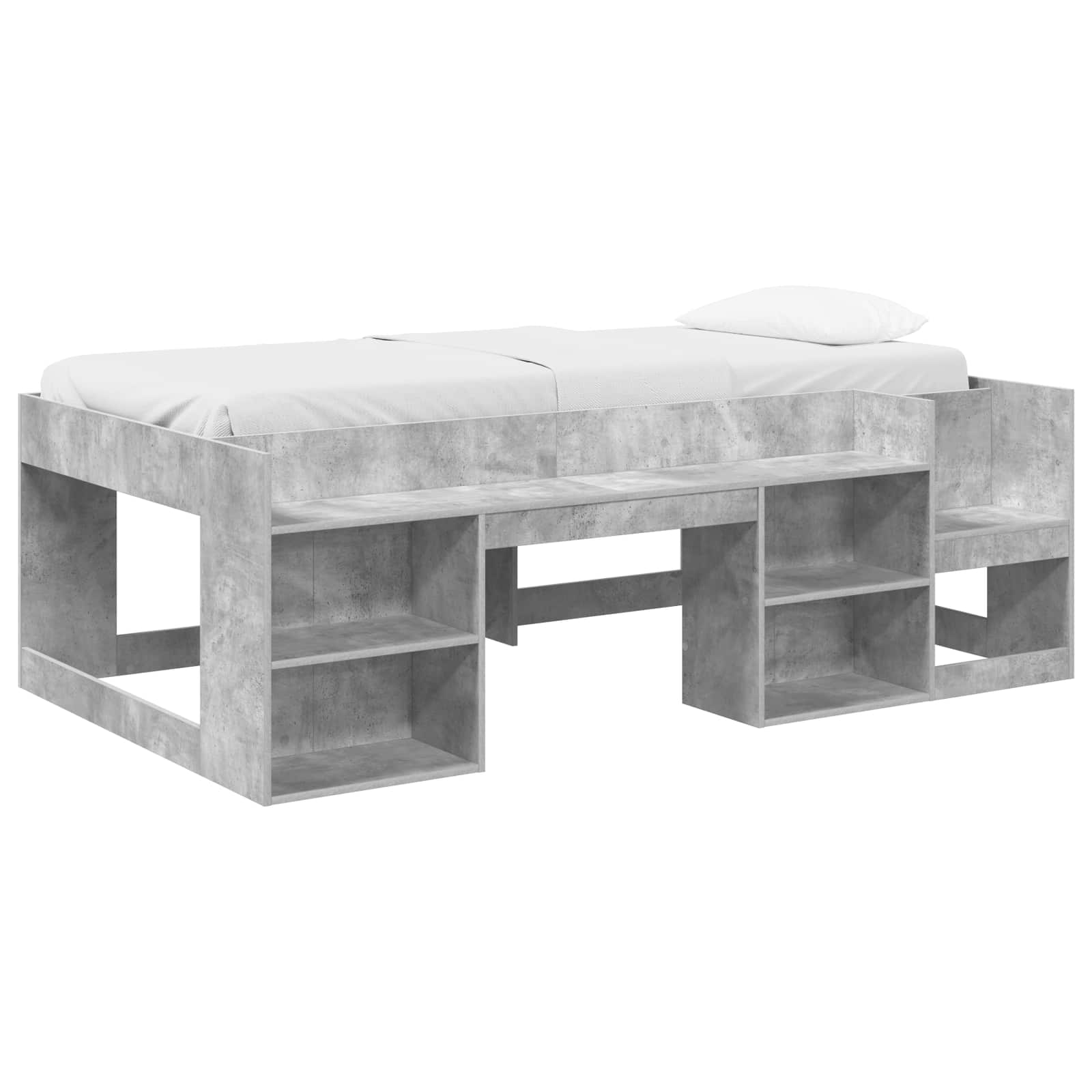Krevet za djecu s ladicama Betonska siva 90 x 190 cm