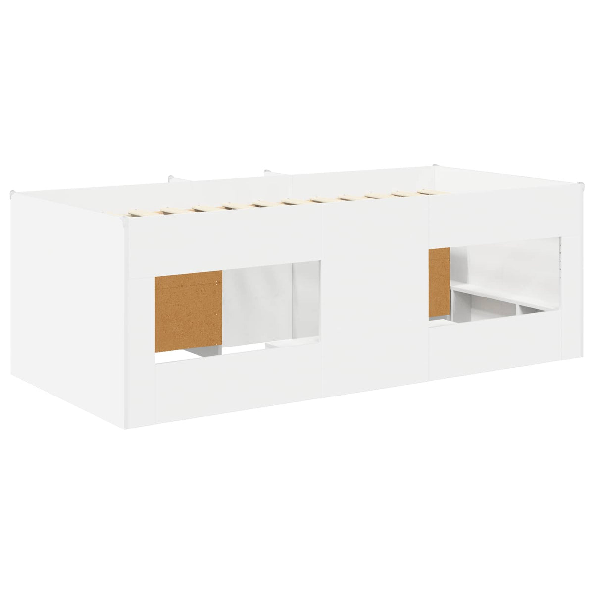 Loft krevet s ormarom s vratima 3 kom. Bijela Konstruirano drvo 90 x 200 cm