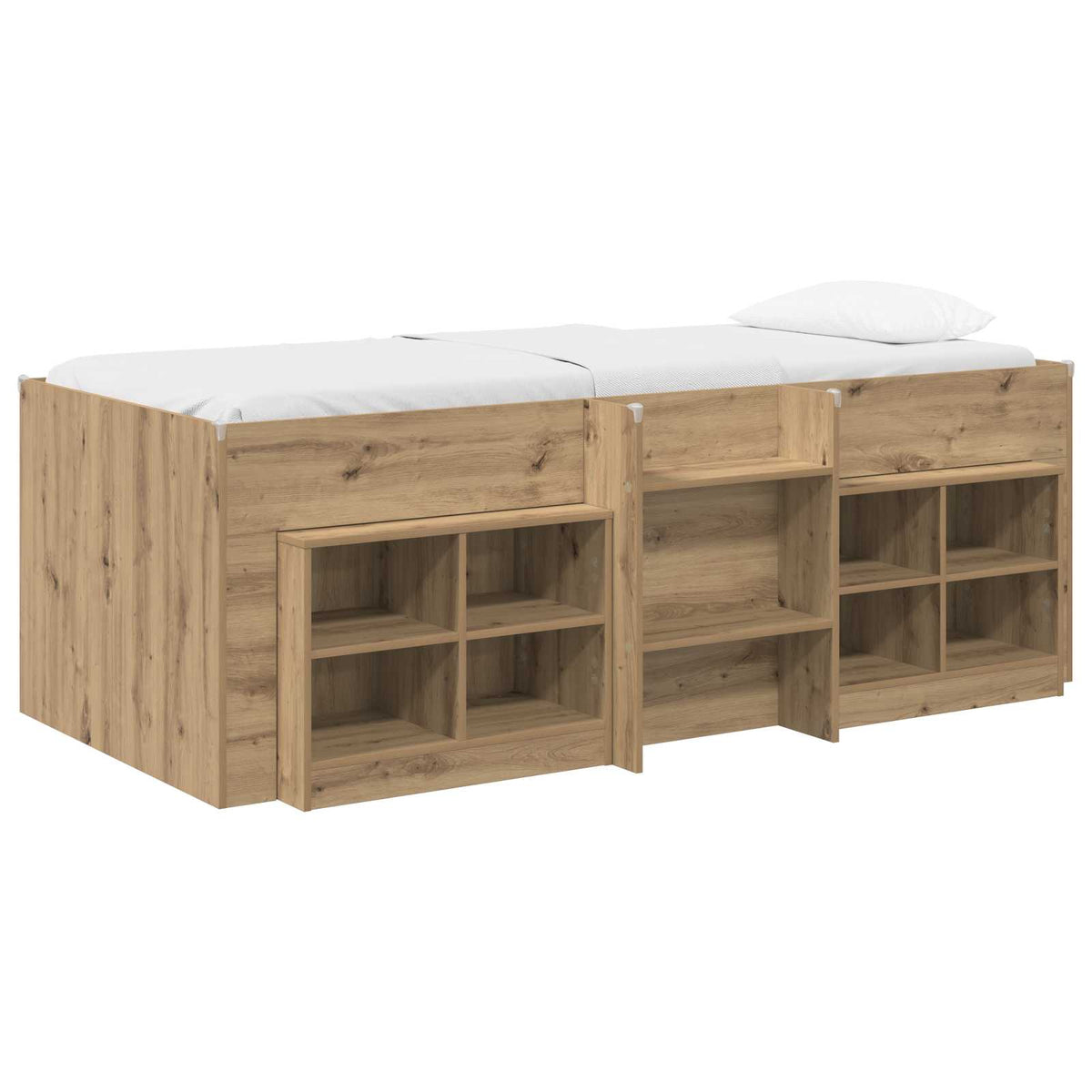 Loft krevet s ormarom 3 kom. Hrast artisan Konstruirano drvo