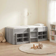 Loft krevet s ormarom 3 kom. Siva Sonoma Konstruirano drvo 98.5 x 200 cm
