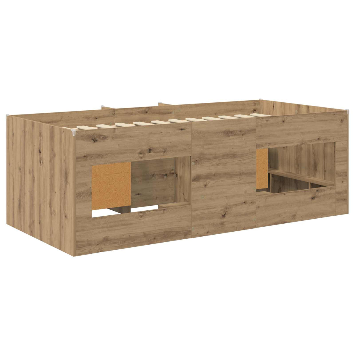 Loft krevet s ormarom 3 kom. Hrast artisan Konstruirano drvo