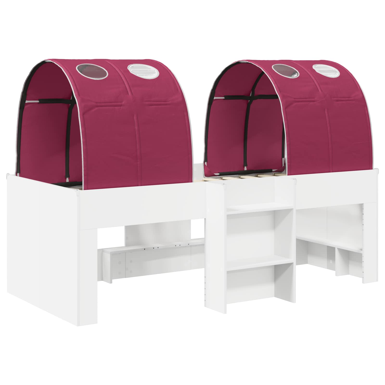 Krevet s Tunnels 4 pcs Bijela i crvena Konstruirano drvo