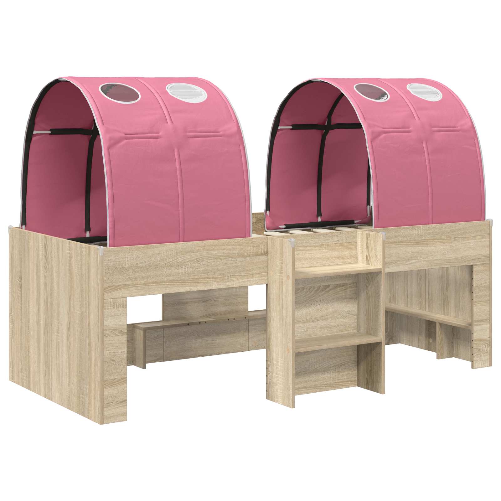 Krevet s Tunnels 4 pcs Sonoma i Pink Konstruirano drvo