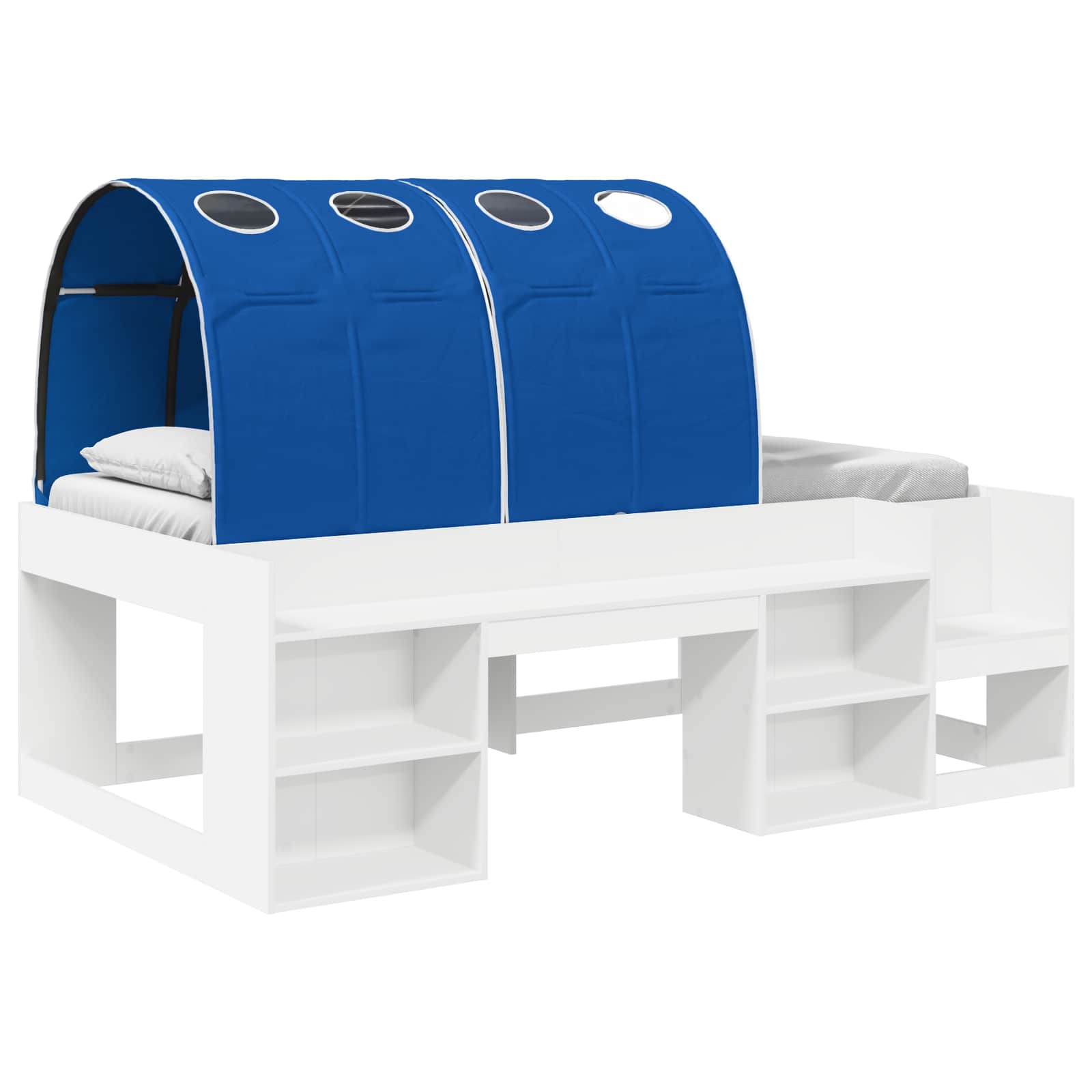 Krevet s Tunnels 4 pcs Bijela i plava Konstruirano drvo