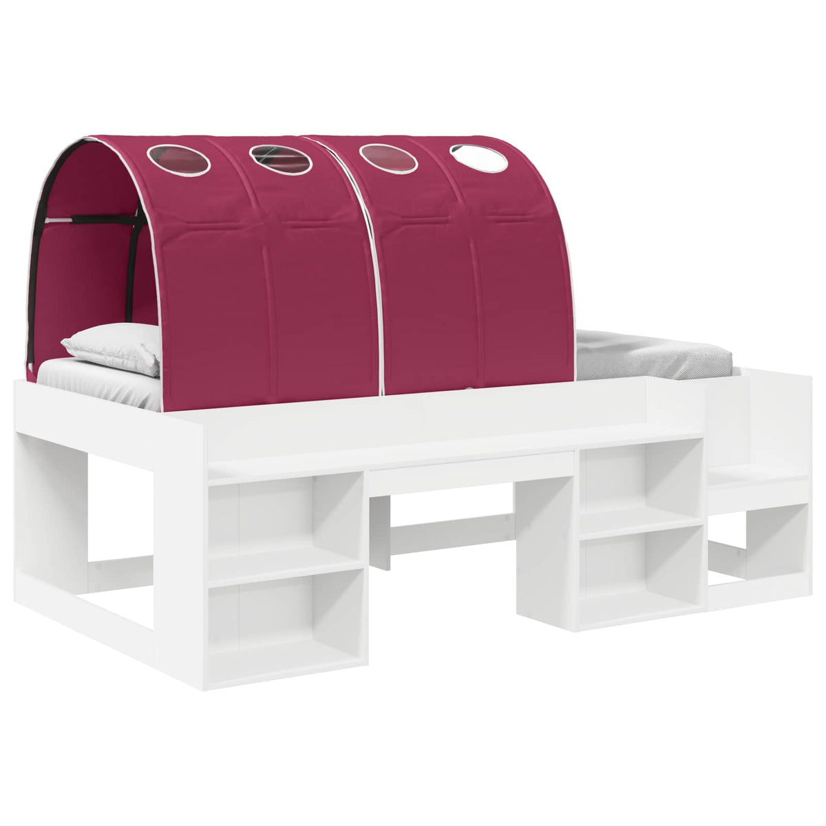 Krevet s Tunnels 3 kom. Bijela i crvena Konstruirano drvo 108,5 x 203,2 x 64,8 cm