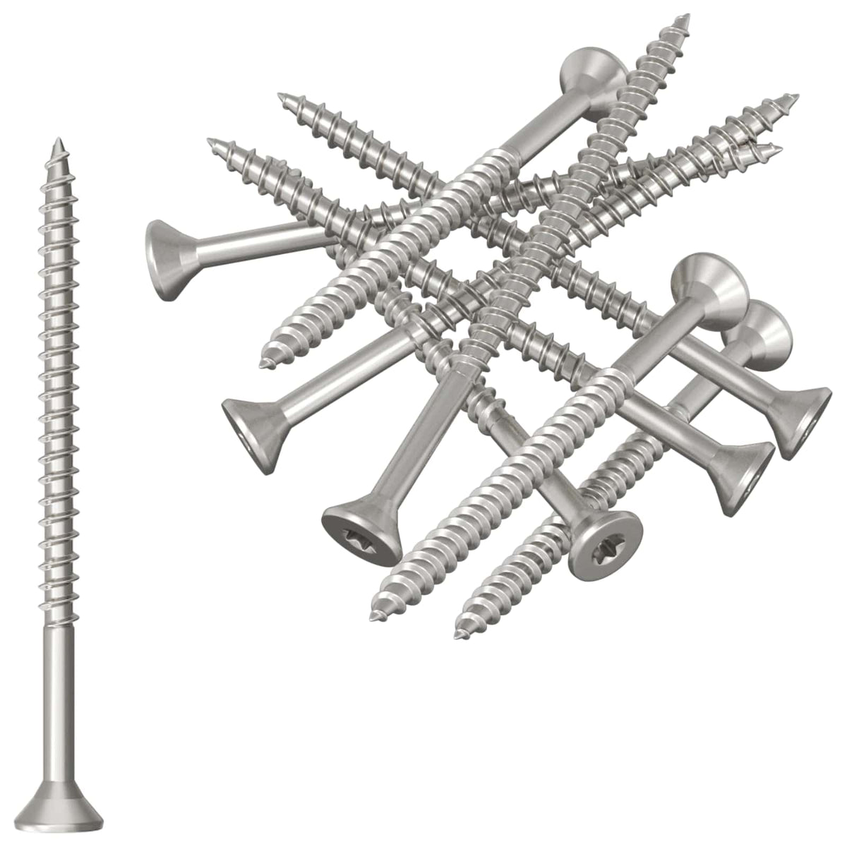Vijci 100 pcs Srebrna Ø 2.88 x 45 mm A2 nehrđajući čelik