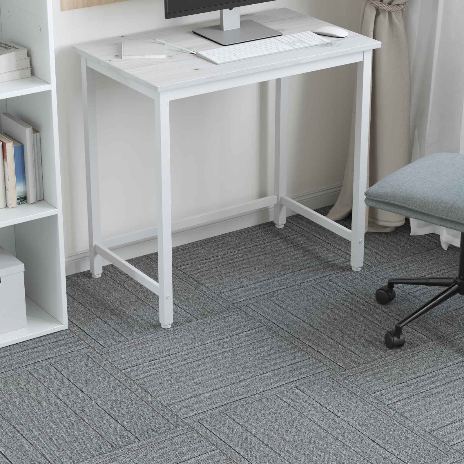 Tepih pločica Svjetlosiva s prugama 50 x 50 cm 36 pcs