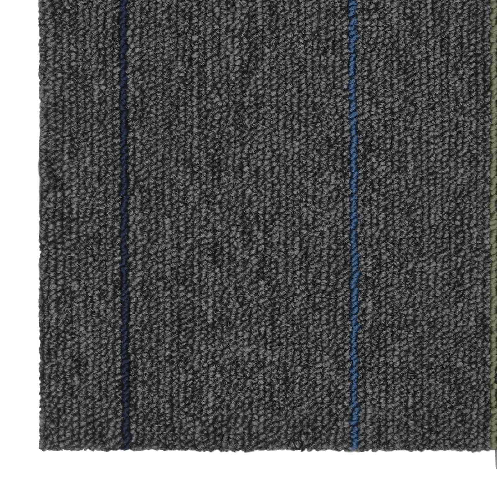 Tepih pločica Srednja siva s prugama 50 x 50 cm 20 pcs