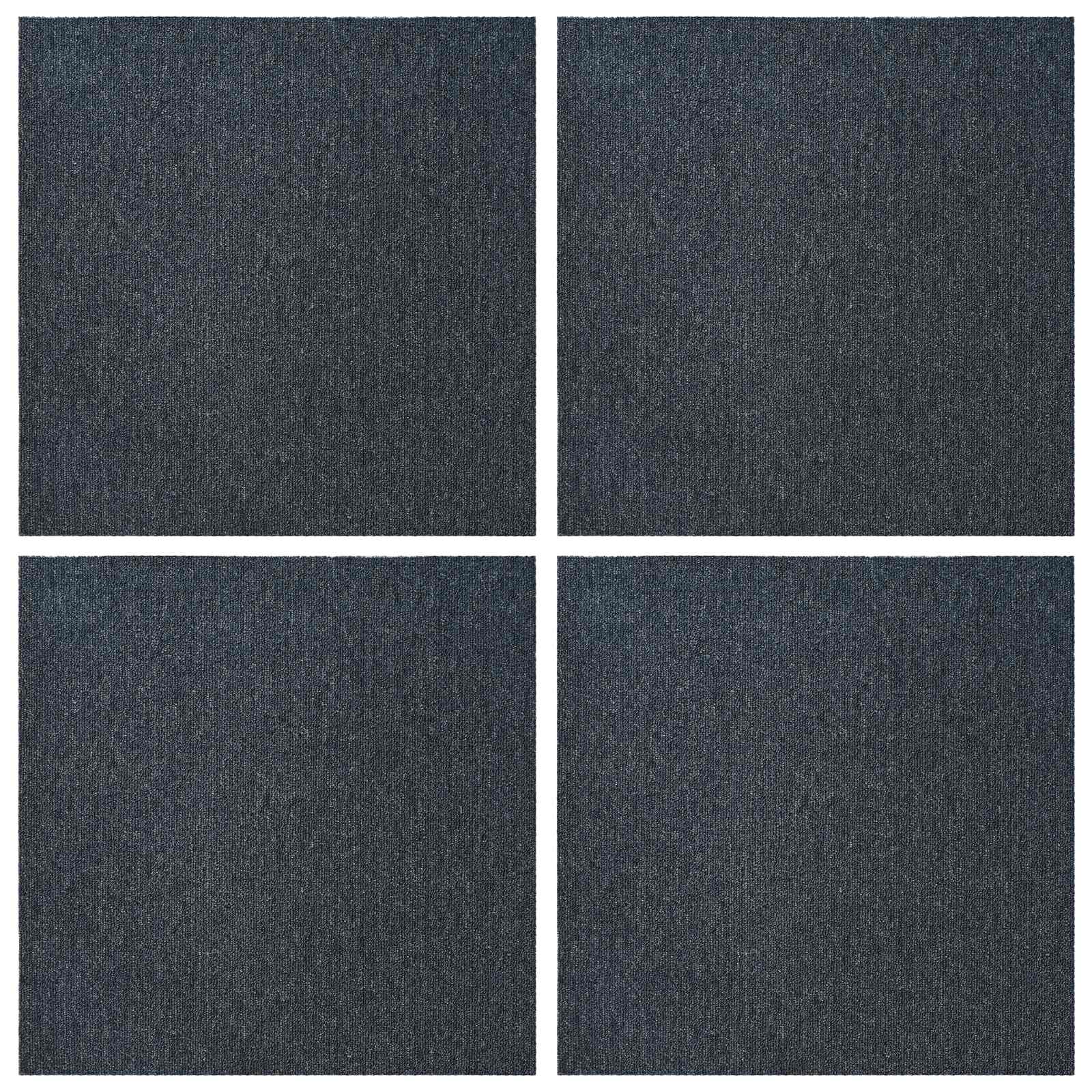 Tepih pločica Plavo Sivo 50 x 50 cm 4 pcs PP i bitumen