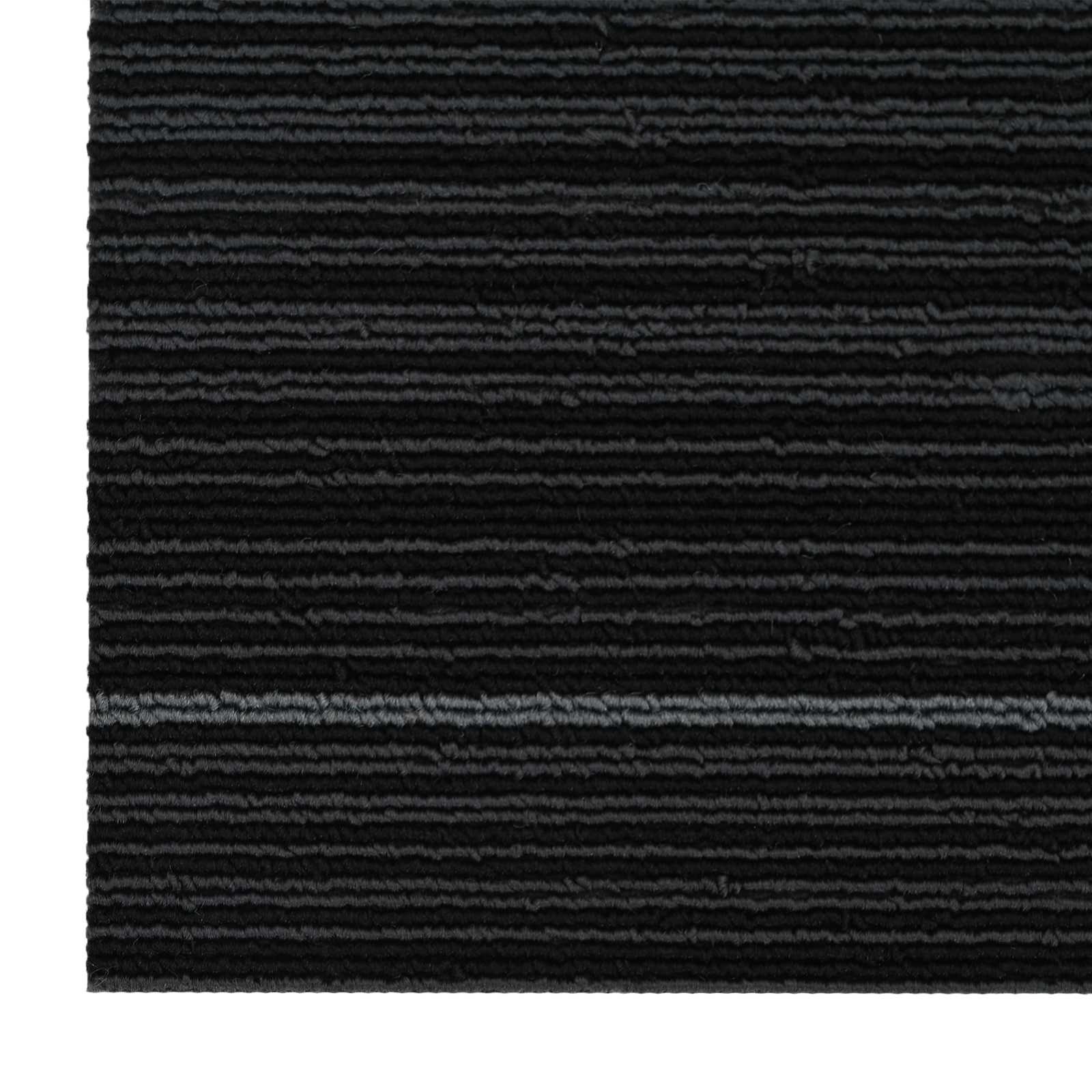 Tepih pločica Prugasta Tamnosiva 50 x 50 cm 4 pcs PP i bitumen