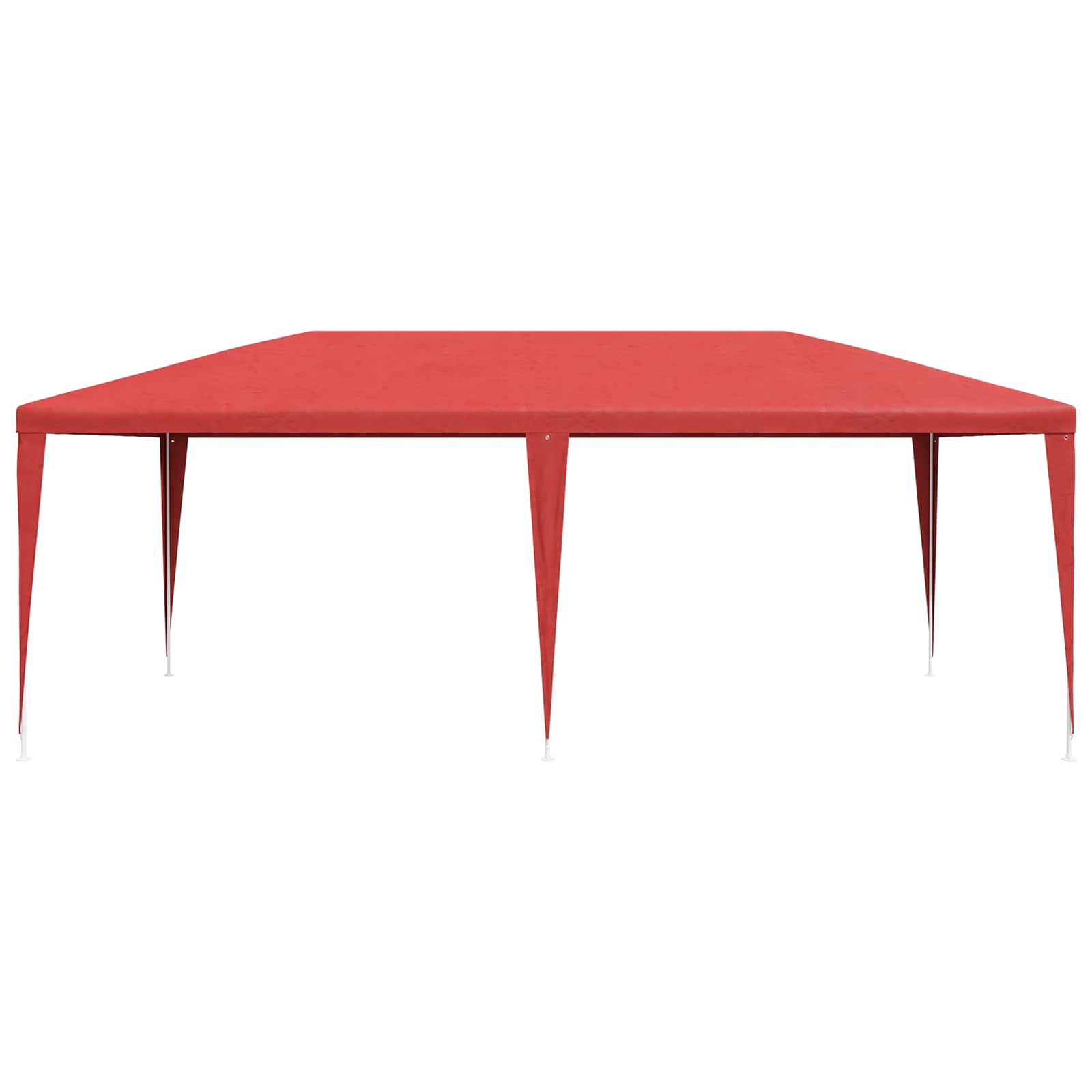 Šator za zabave Crvena 600 x 300 x 255 cm PE i čelik