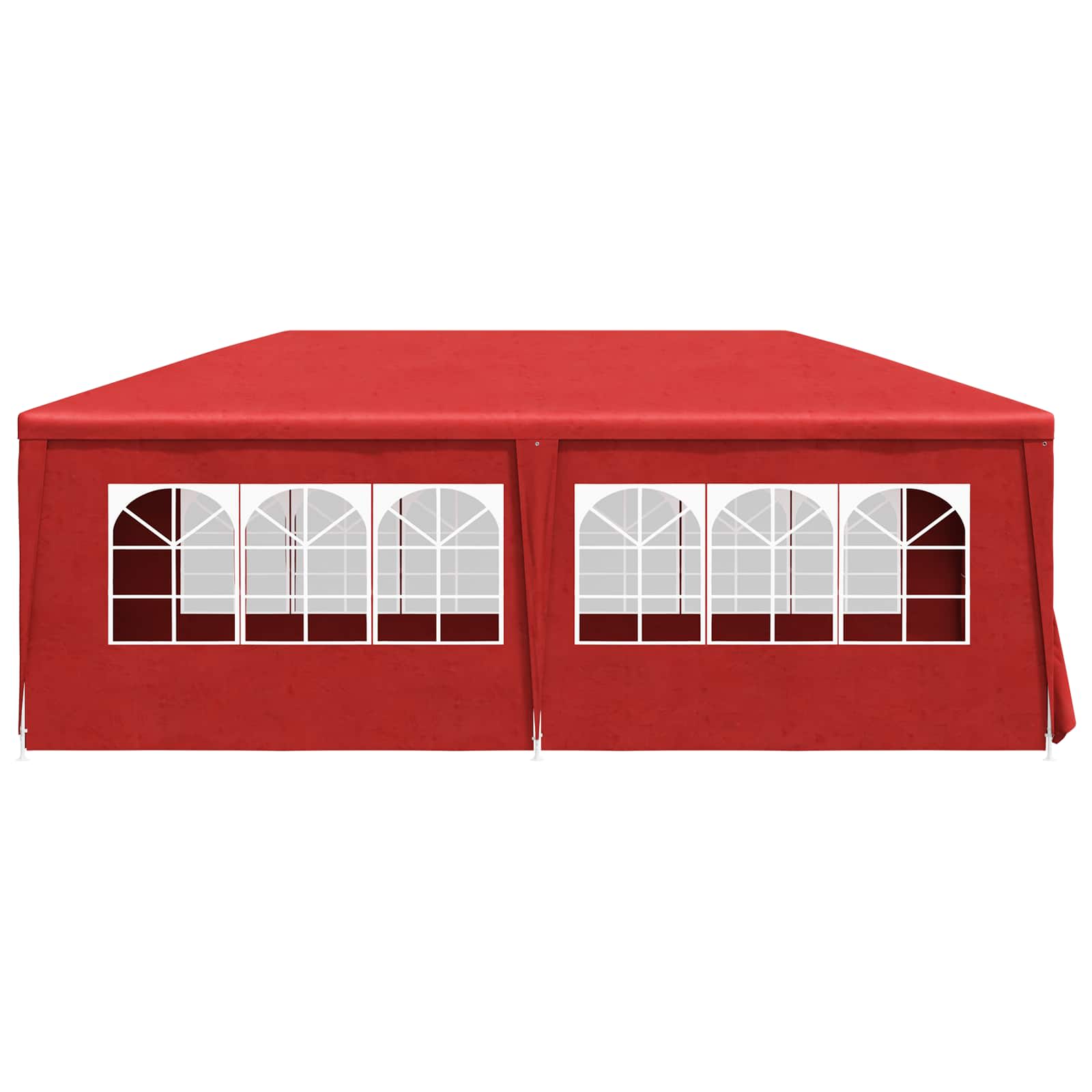 Šator za zabave 600 x 300 x 255 cm Crvena PE i čelik