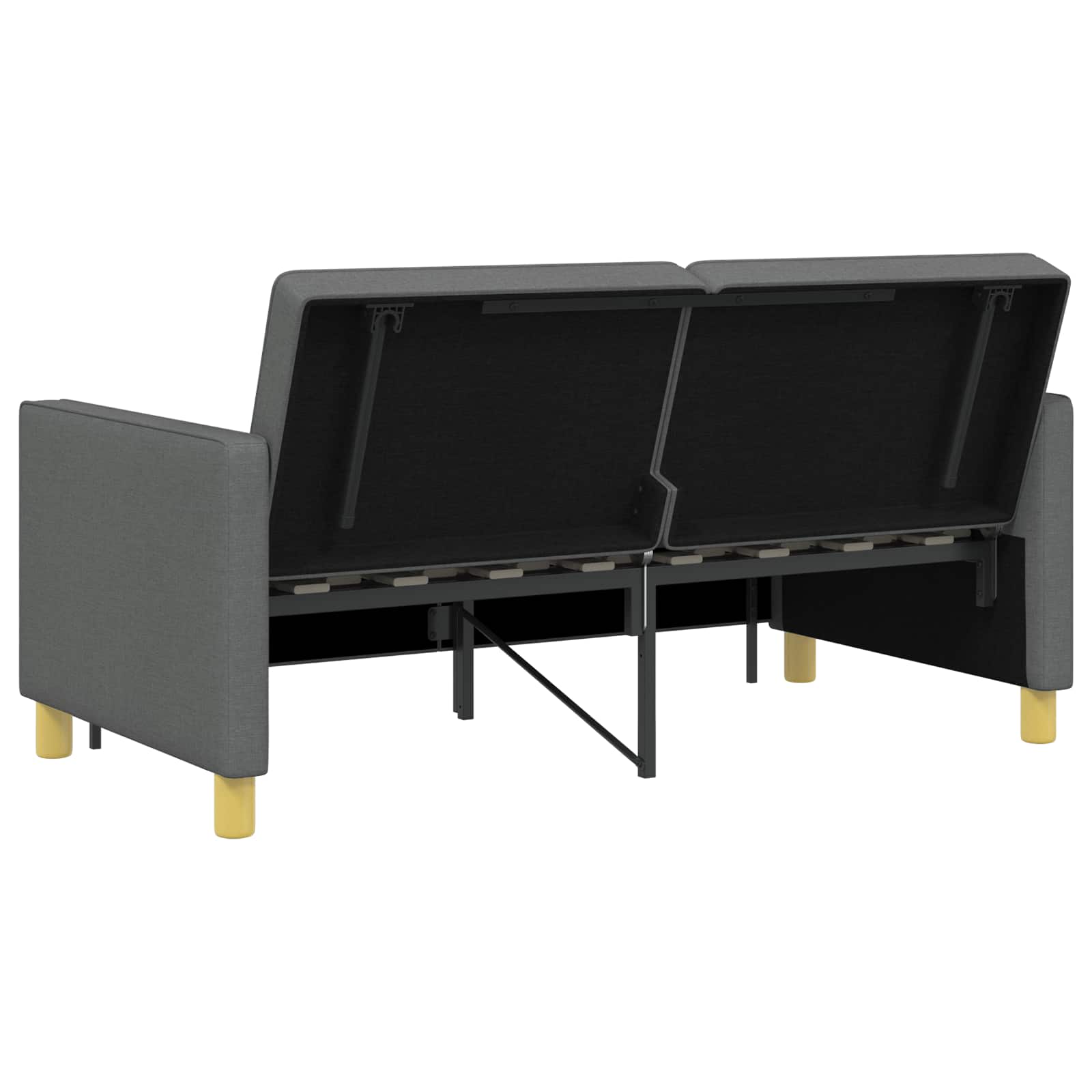 Krevet-sofa na razvlačenje Tamnosiva Tkanina