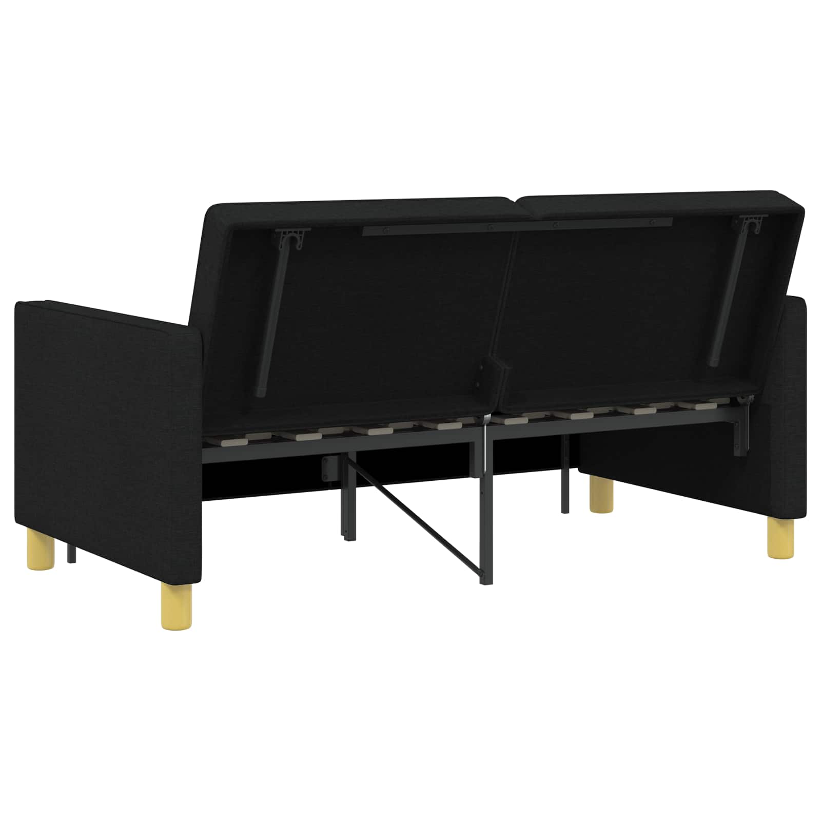 Krevet-sofa na razvlačenje Crna Tkanina