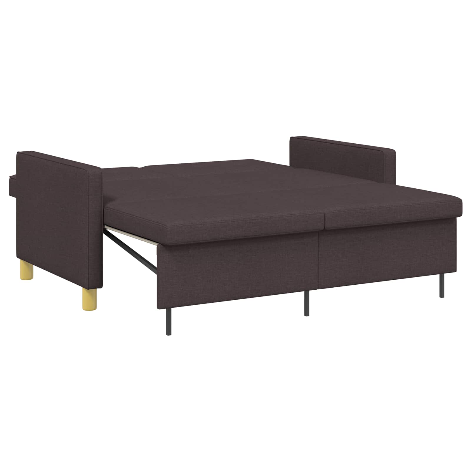 Krevet-sofa na razvlačenje Tamno smeđa Tkanina