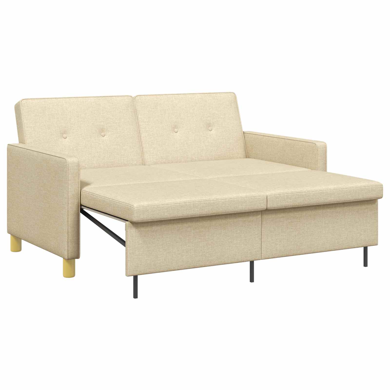 Krevet-sofa na razvlačenje Krem Tkanina