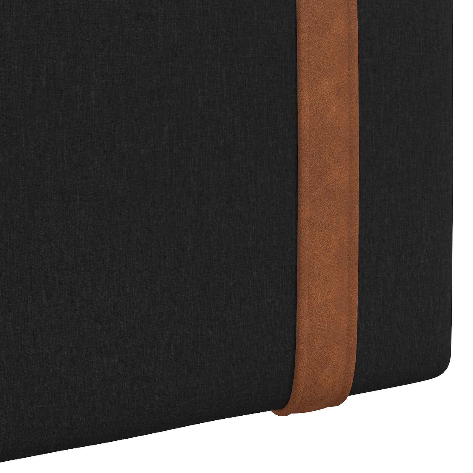 Viseće uzglavlje kreveta S LED svjetlom Crna Antikni PU
