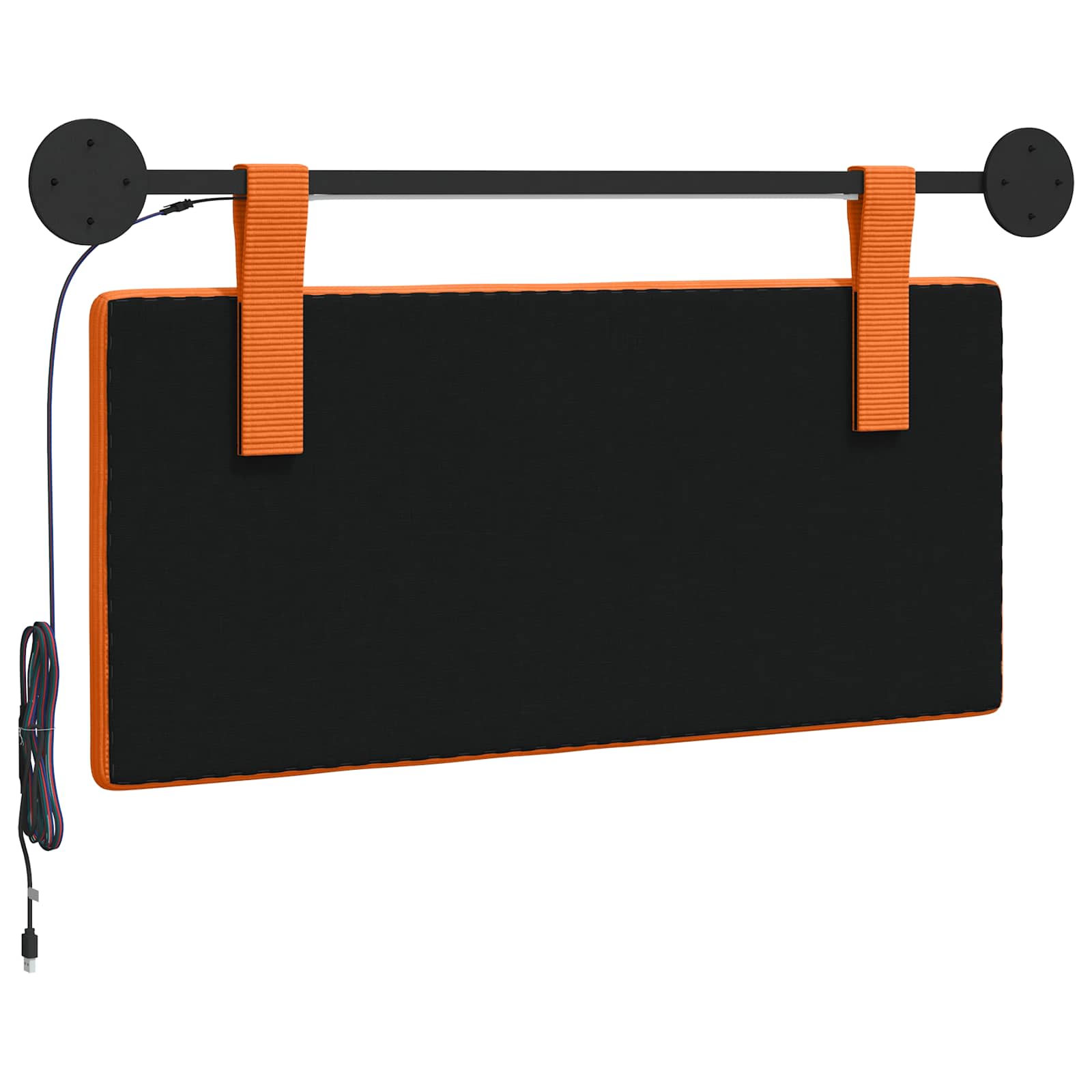 Viseće uzglavlje kreveta Narančasta Kordura tekstil