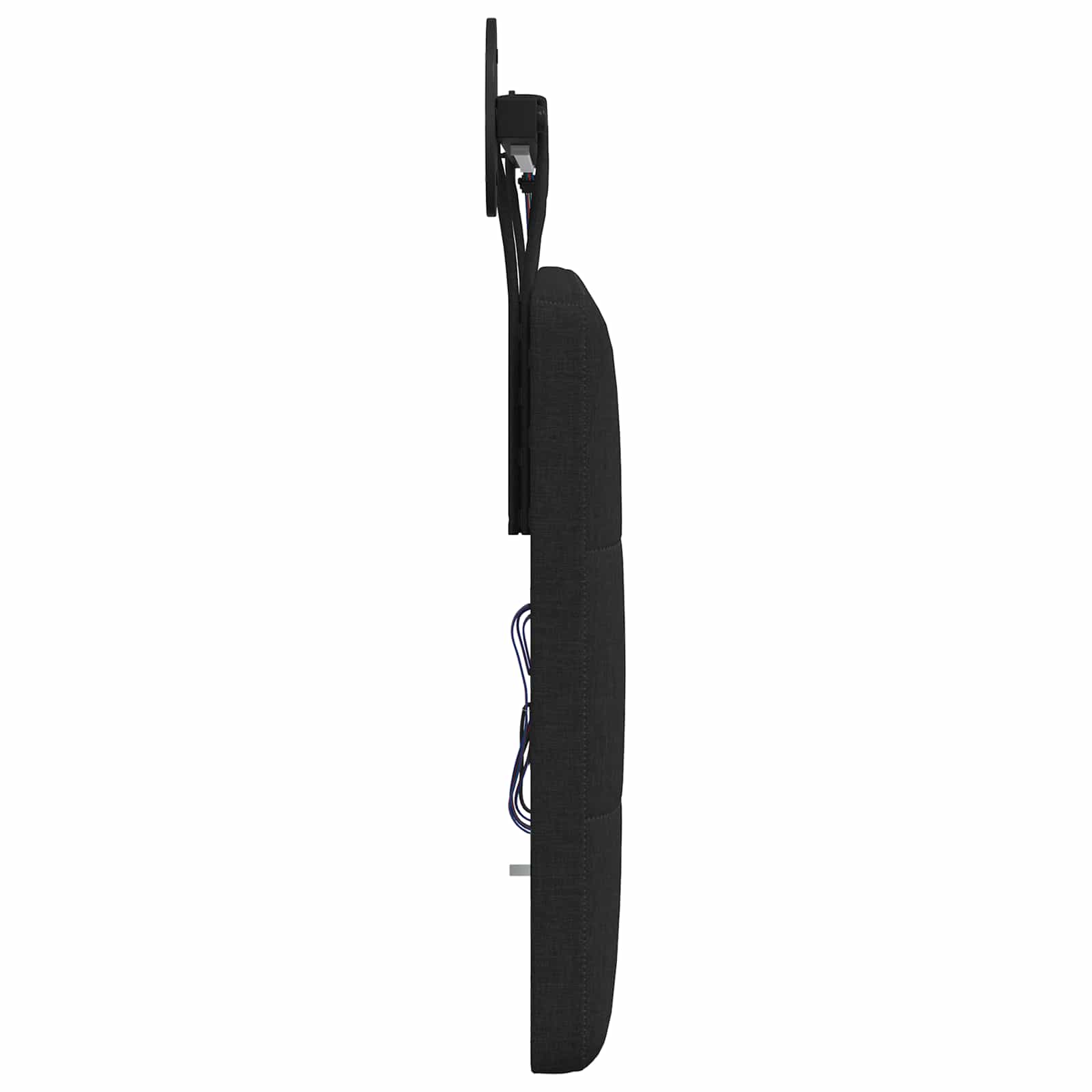 Viseće uzglavlje kreveta S LED svjetlom Crna Tkanina